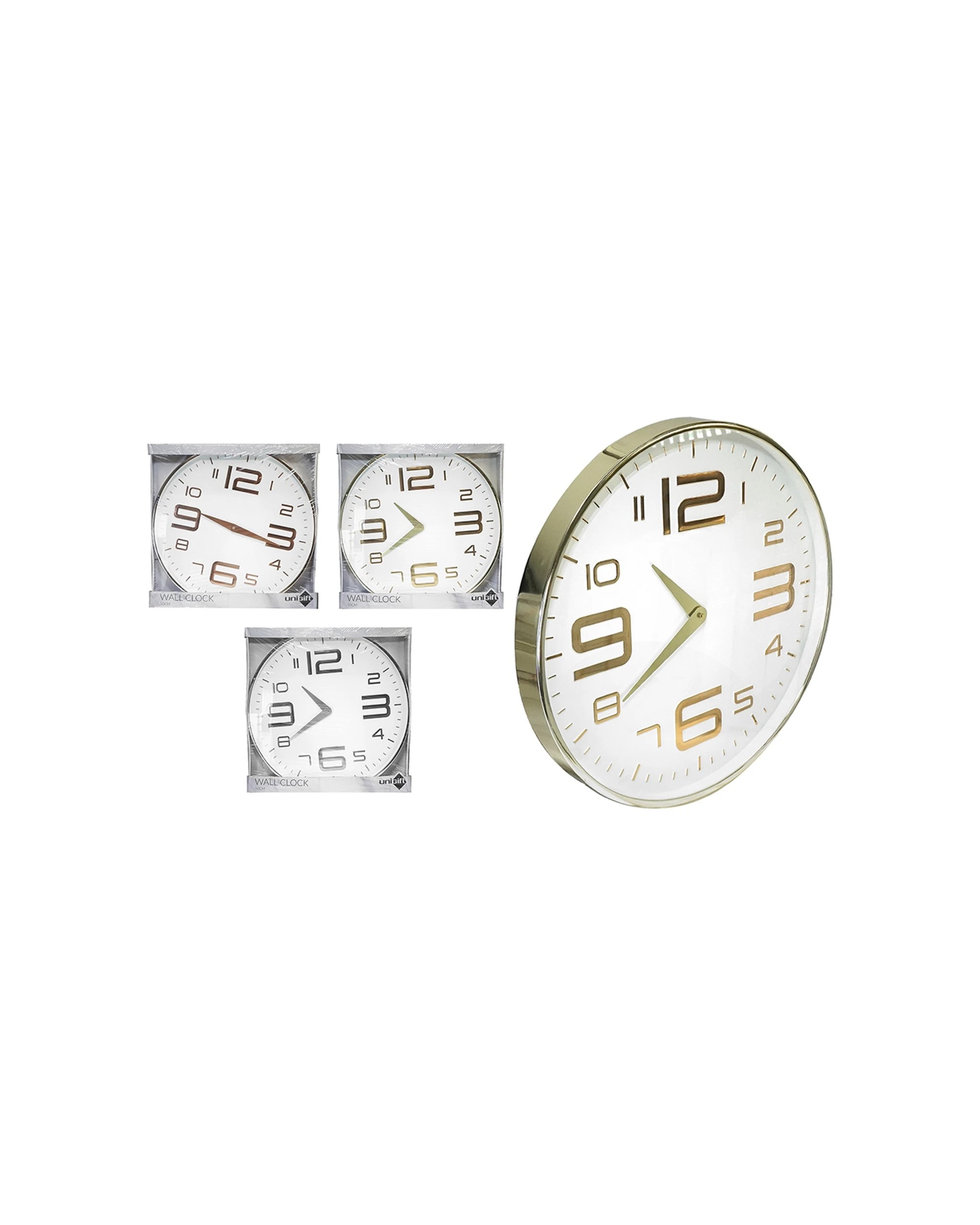 2 Unigift Classic Clock Plastic Material Wall Home Decor 50cm 19in - Multi, 2 of 2