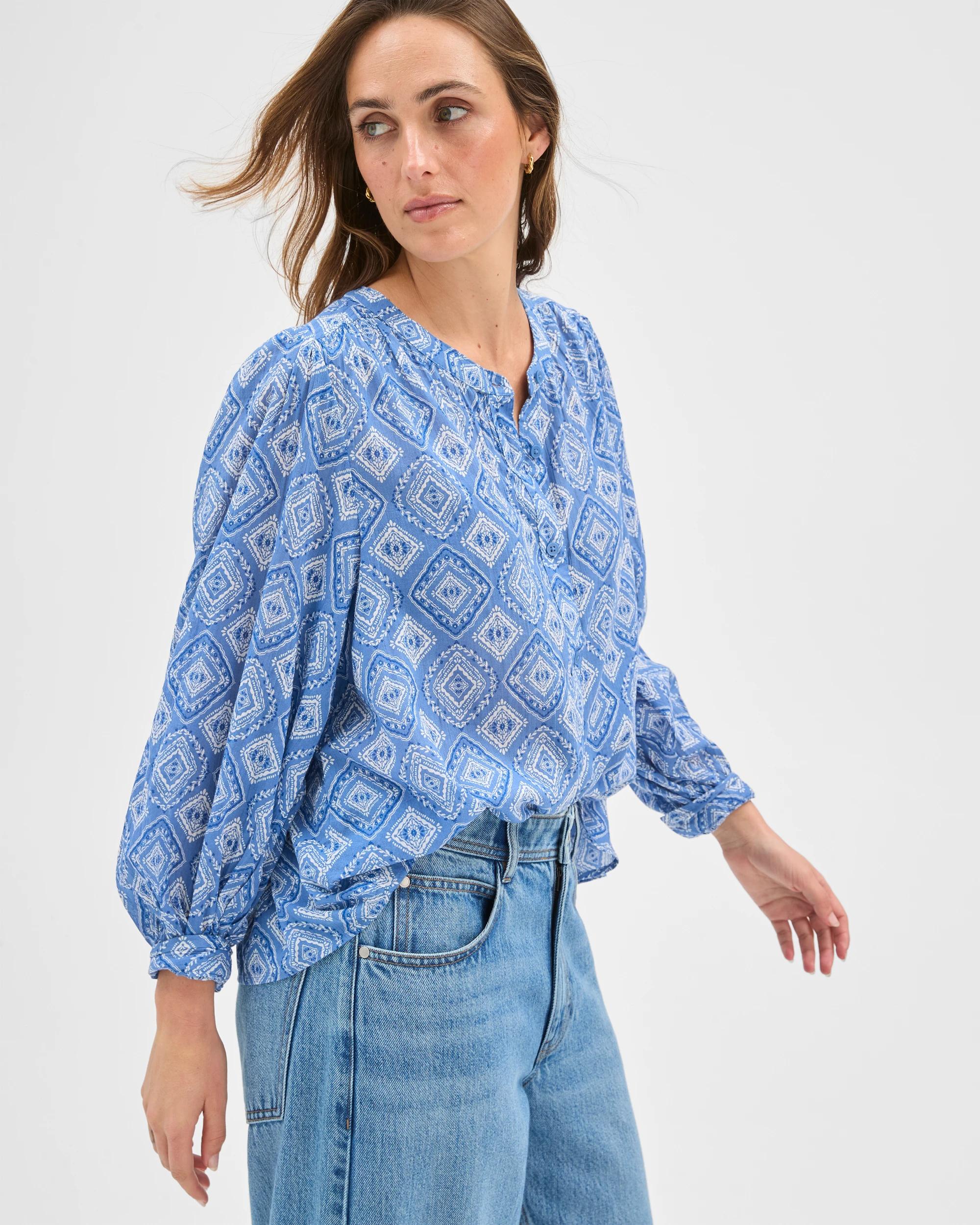 6 Target Woman 3/4 Sleeve Femme Print Blouse GEO PRINT, 6 of 7
