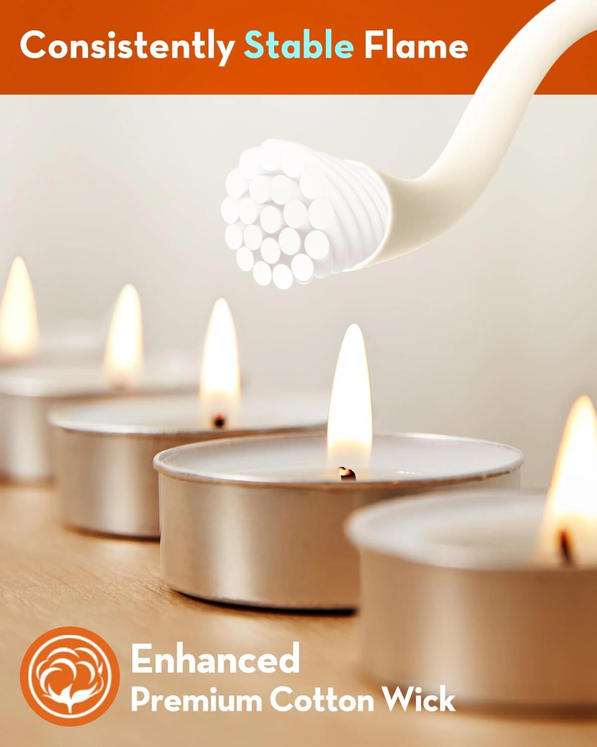 3 BR Home Tealight Candles with 9-Hour Burn Time, Bulk Pack of 300, 3 of 7