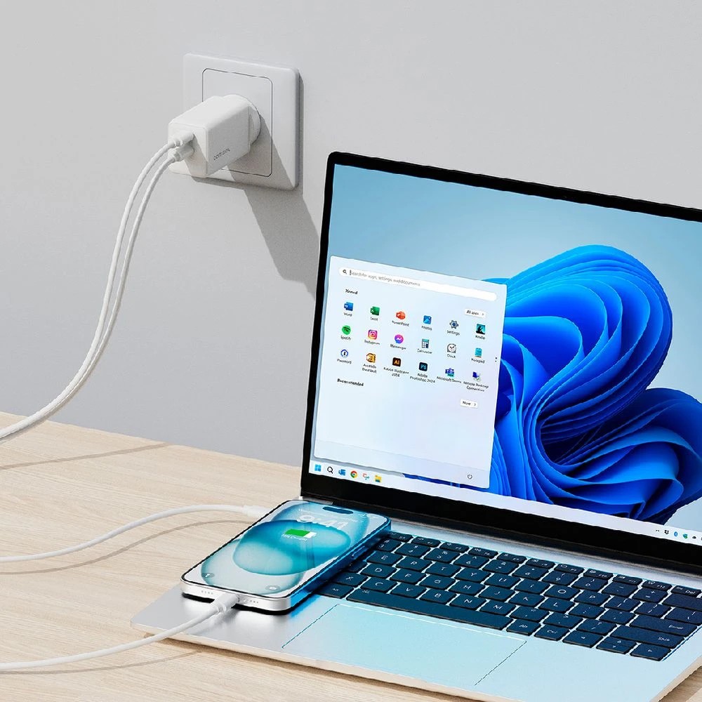 5 Comsol 60W Dual USB-C Wall Charger White, 5 of 5