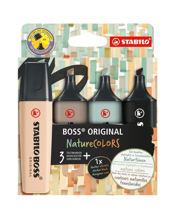 Stabilo Boss Nature Colours Highlighters Set B 4 Pack