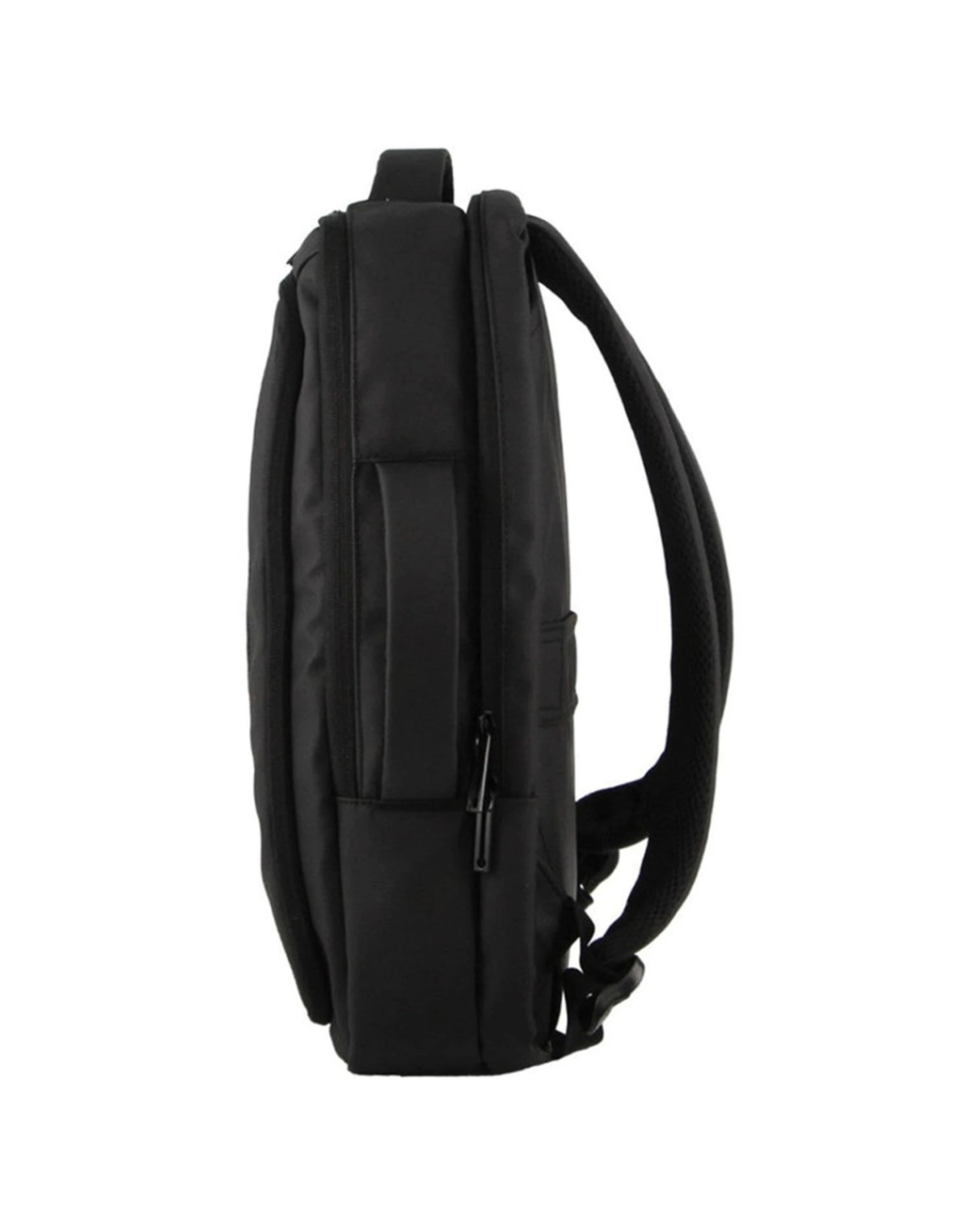 2 Pierre Cardin Laptop Backpack 15 Inch RFID Padded Section Nylon Top & Side Handle - Black, 2 of 3