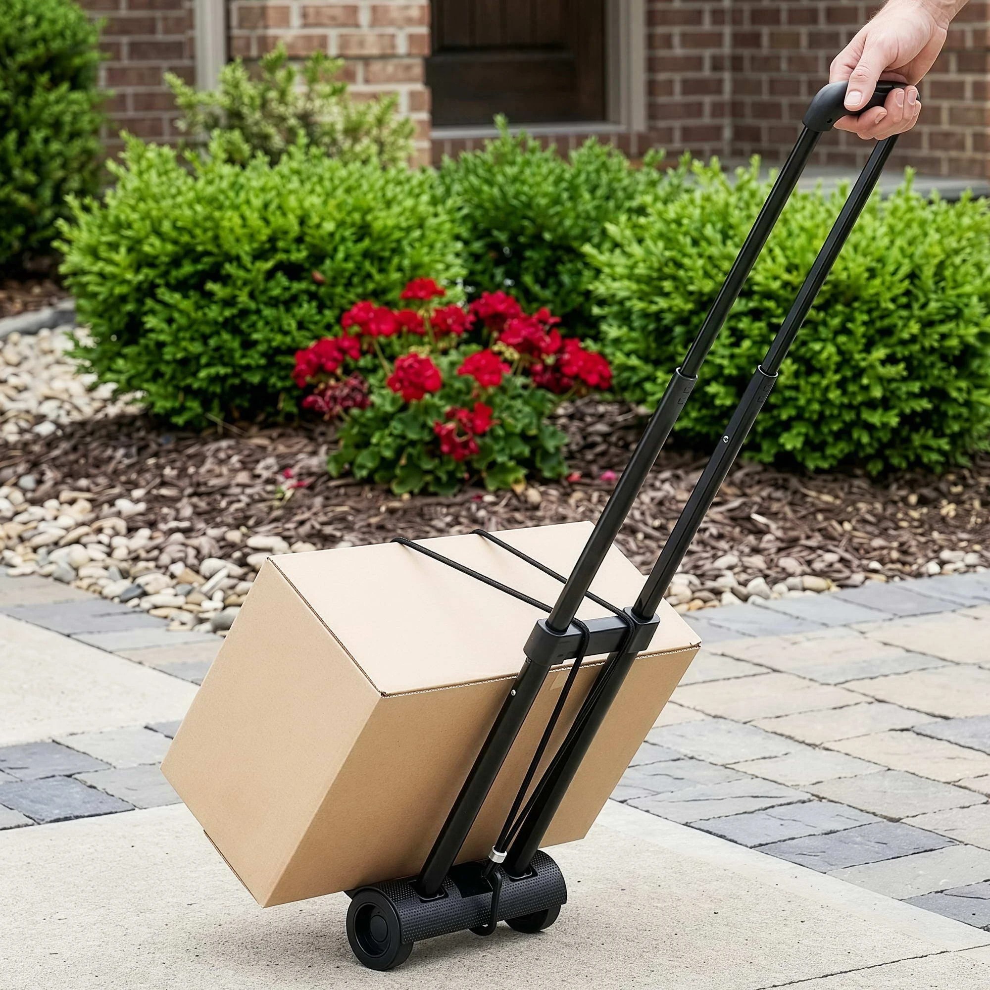 8 Giantz Folding Trolley Portable Hand Truck Lightweight Travel Luggage - Black, 8 of 8