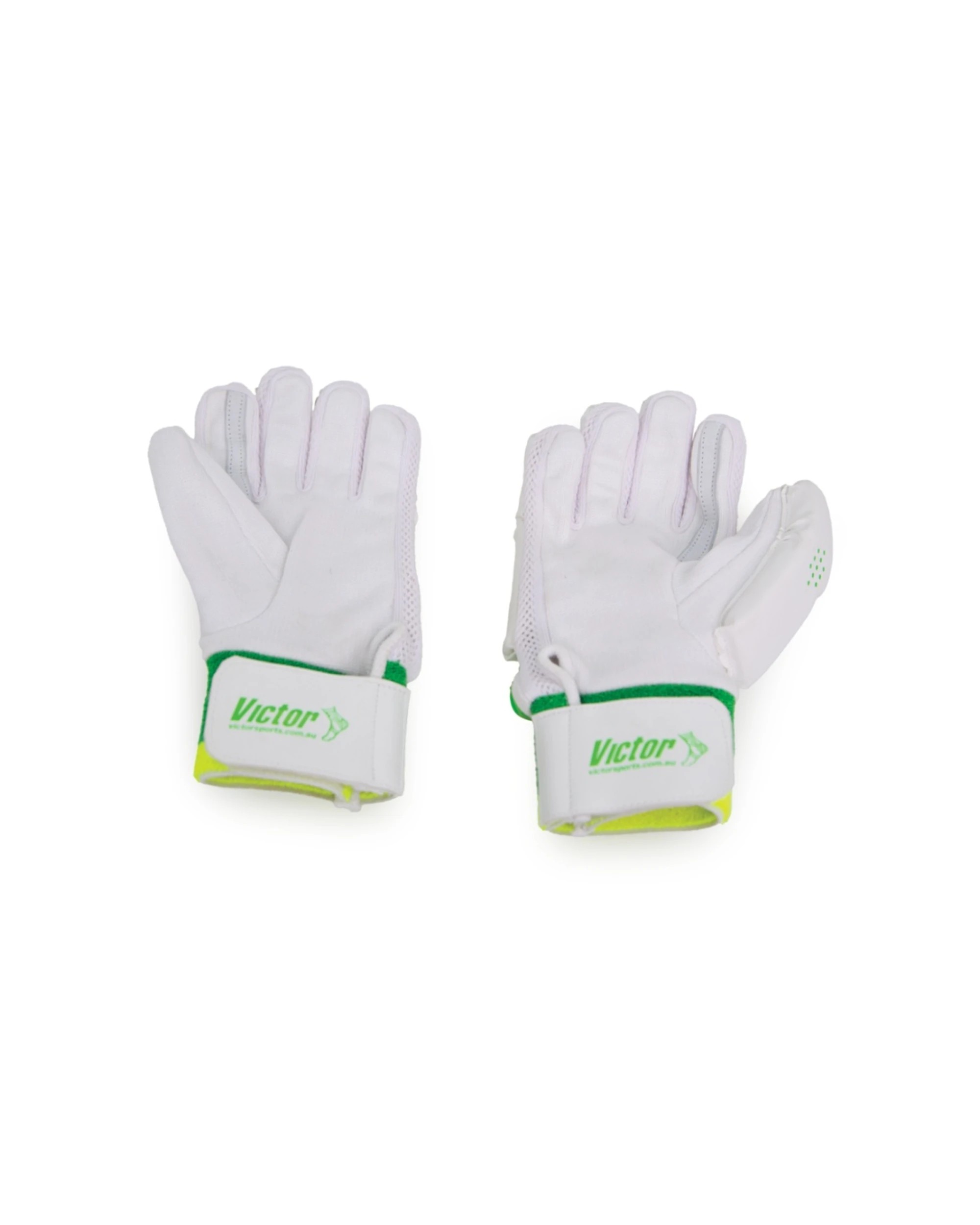 2 Victor Cricket Batting Gloves Academy PVC Foam Adult Left Hand - Green, 2 of 7