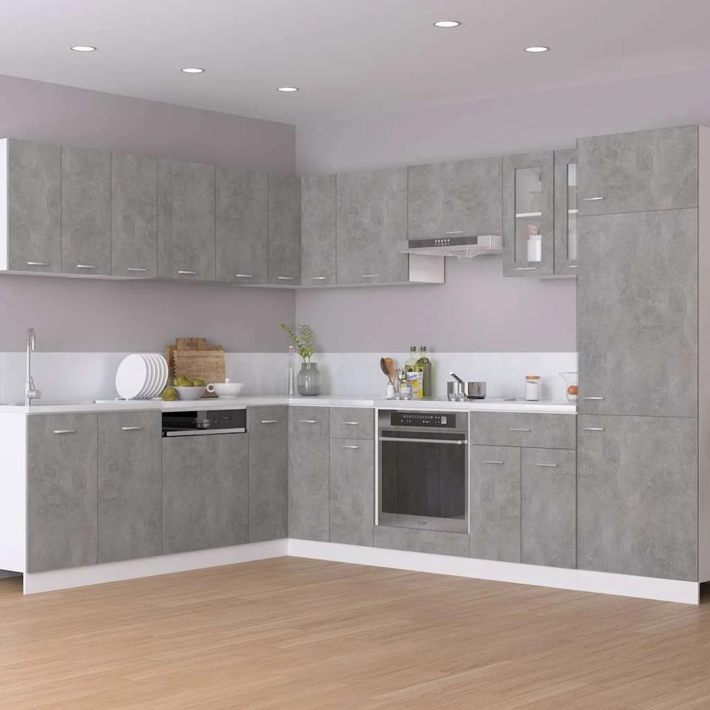 1 Vidaxl Kitchen Cabinet Corner Bottom Cabinet, Corner Bottom Cabinets - Grey, 1 of 8