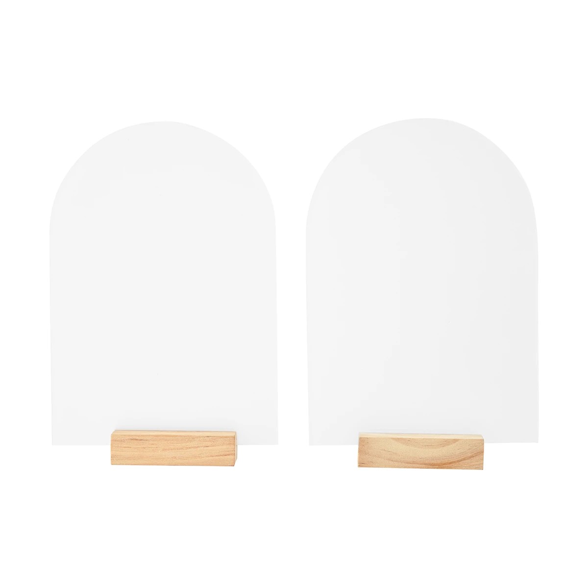 5 2 Pack A5 Acrylic Signs with Wooden Bases, 5 of 8