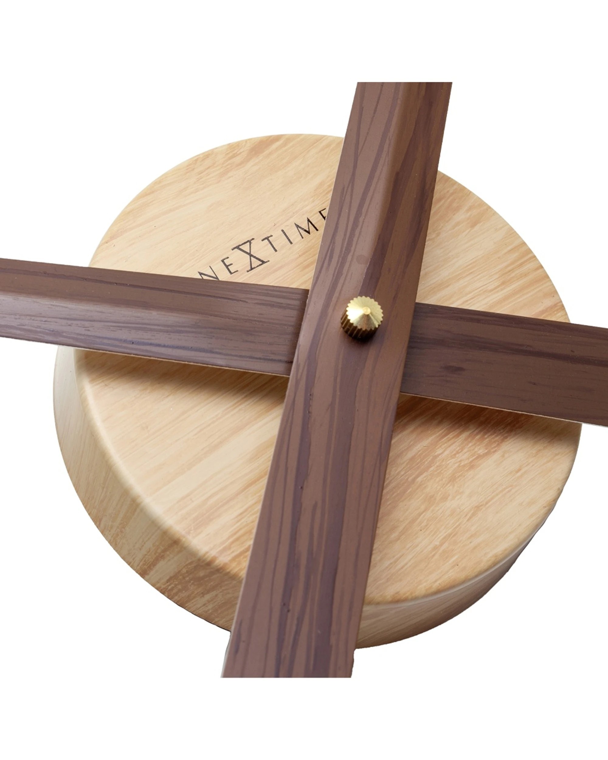 5 NeXtime Hands Wall Clock Aluminium Minimalist Modern Design 85cm Walnut, 5 of 6