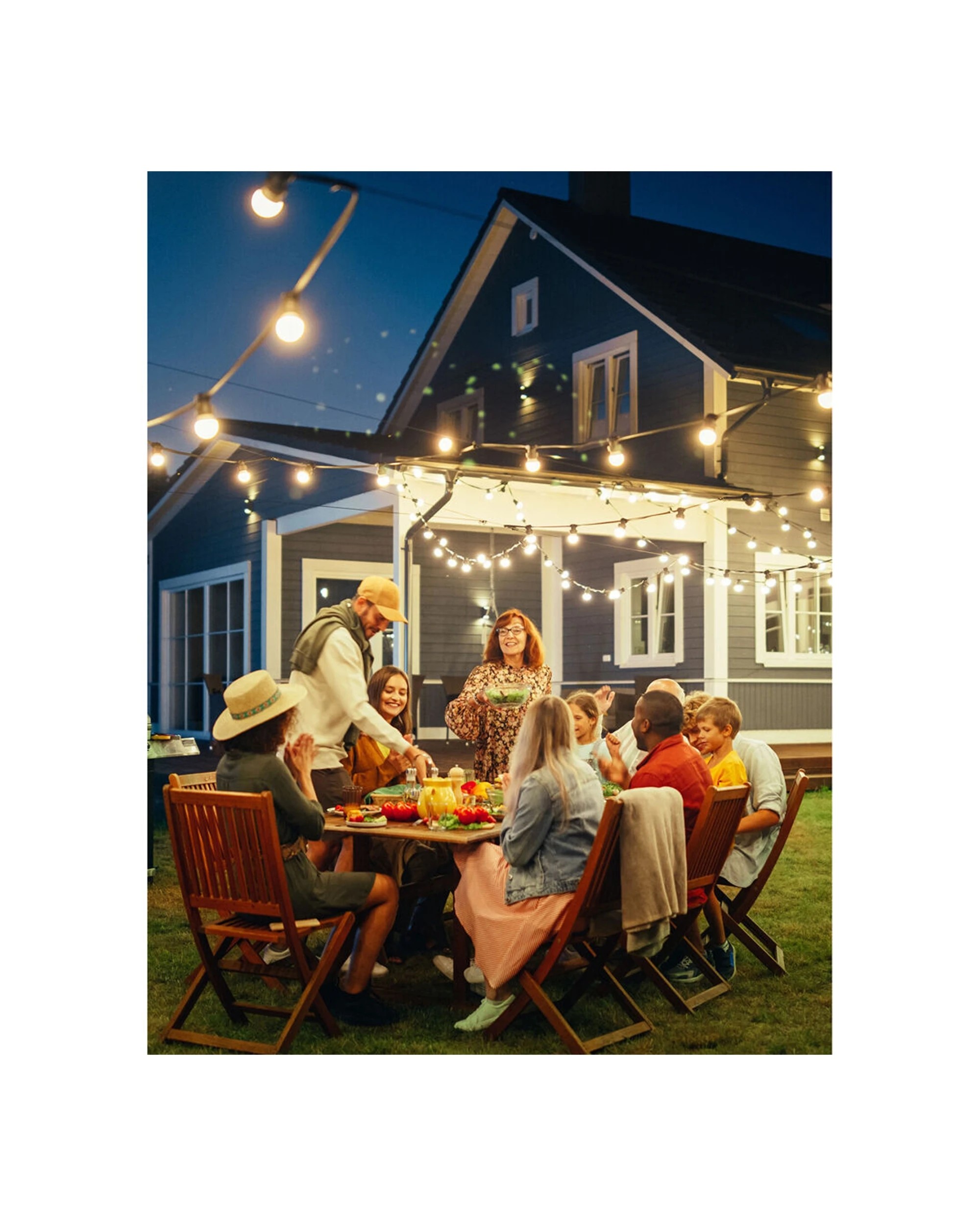 6 LumiFX 2PK 20 Bulb LED WIFI Smart Indoor & Outdoor Festoon Lights 20m Warm - White, 6 of 8