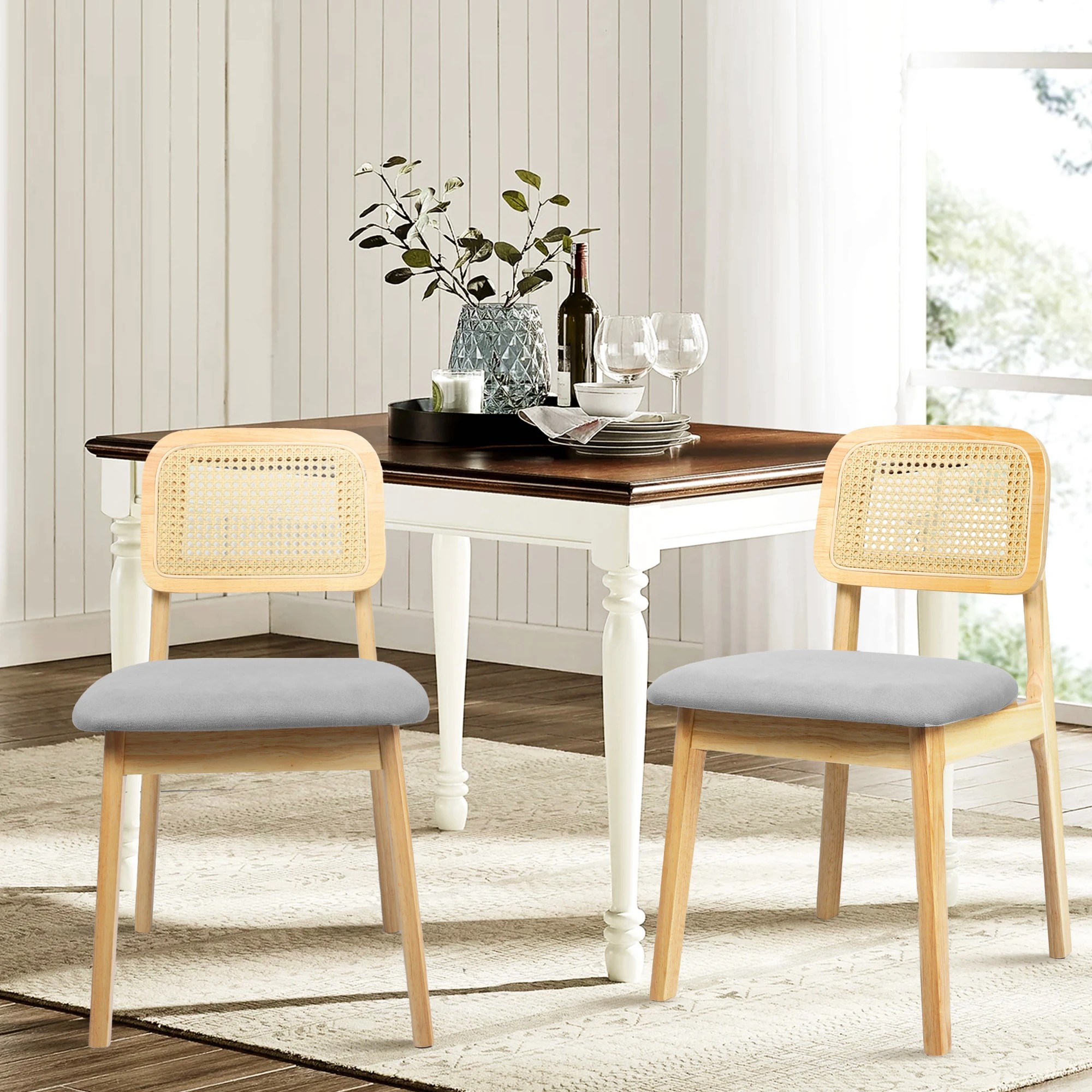 4 Levede Set Of 6 Rattan Dining Chairs - Natural, 4 of 7