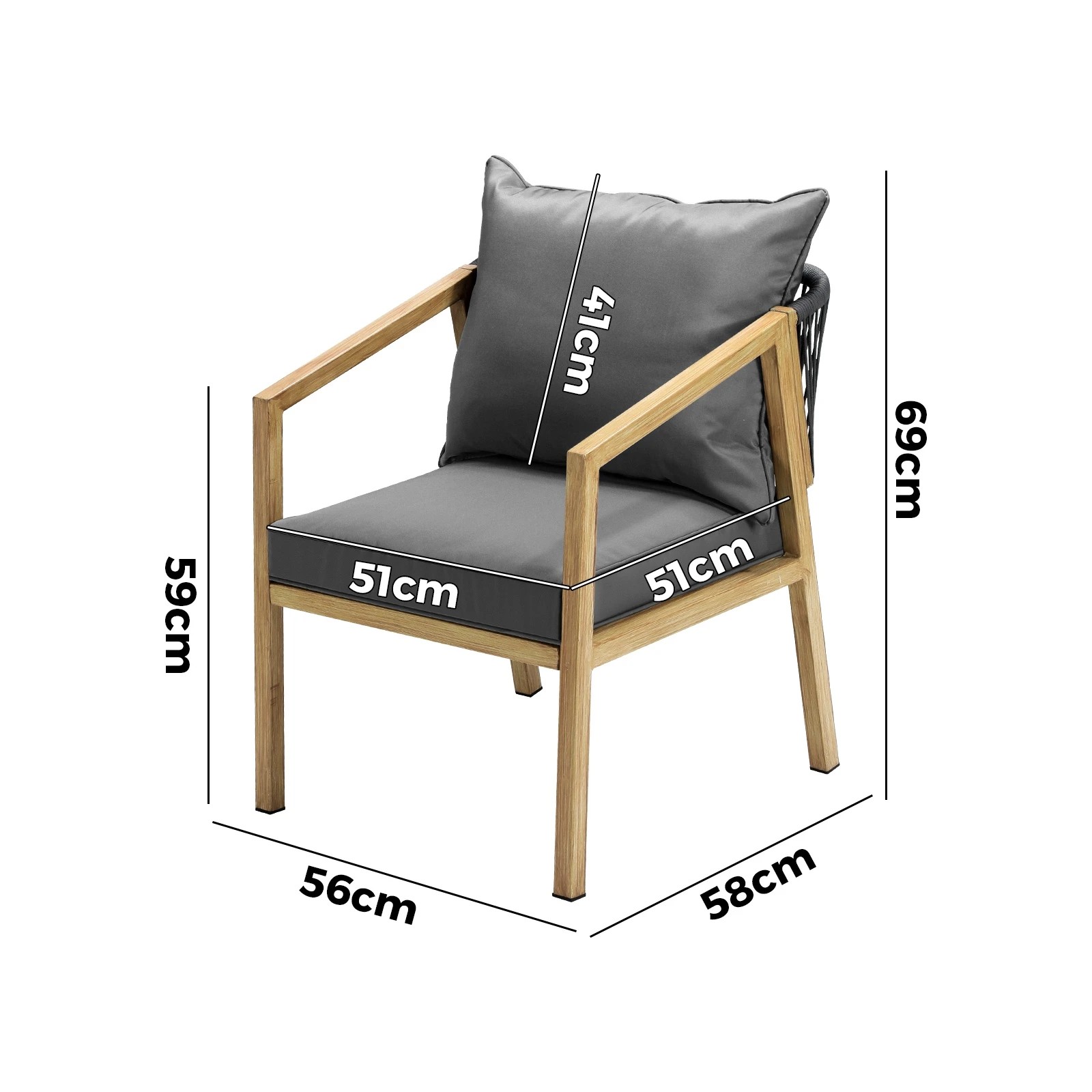 2 Livsip 2pcs Outdoor Furniture Chairs Garden Patio Lounge Set Steel Frame
 - Multi, 2 of 10