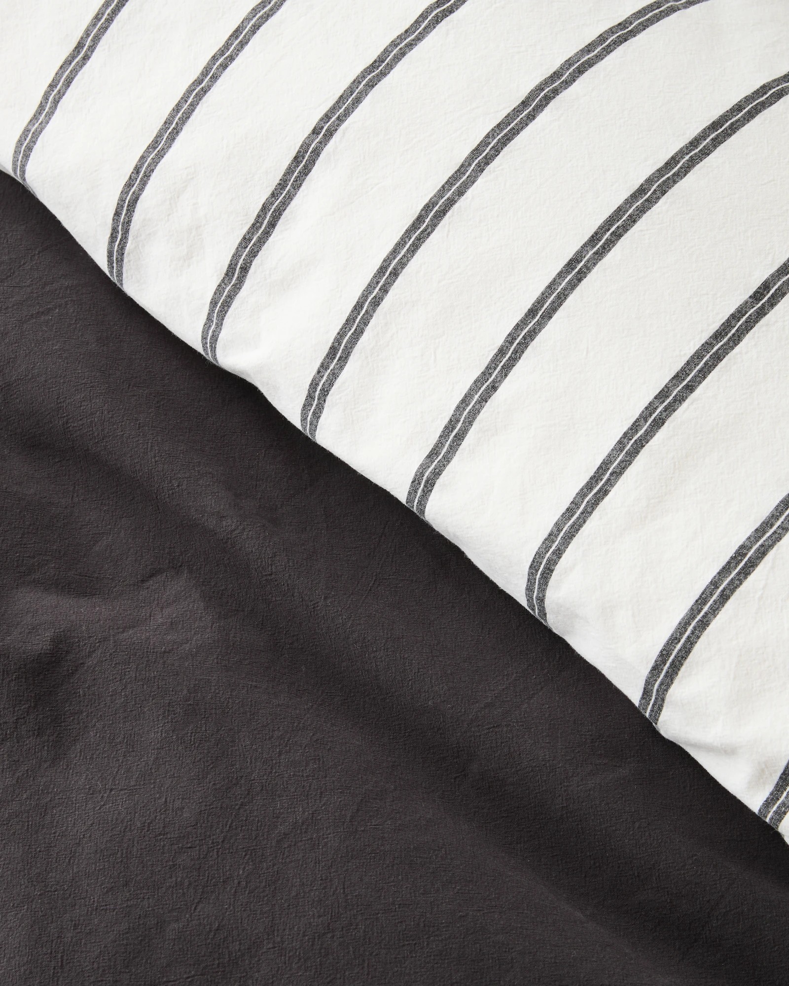 5 Arlo Stonewash Stripe Quilt Cover Set - King Bed - Black, 5 of 6