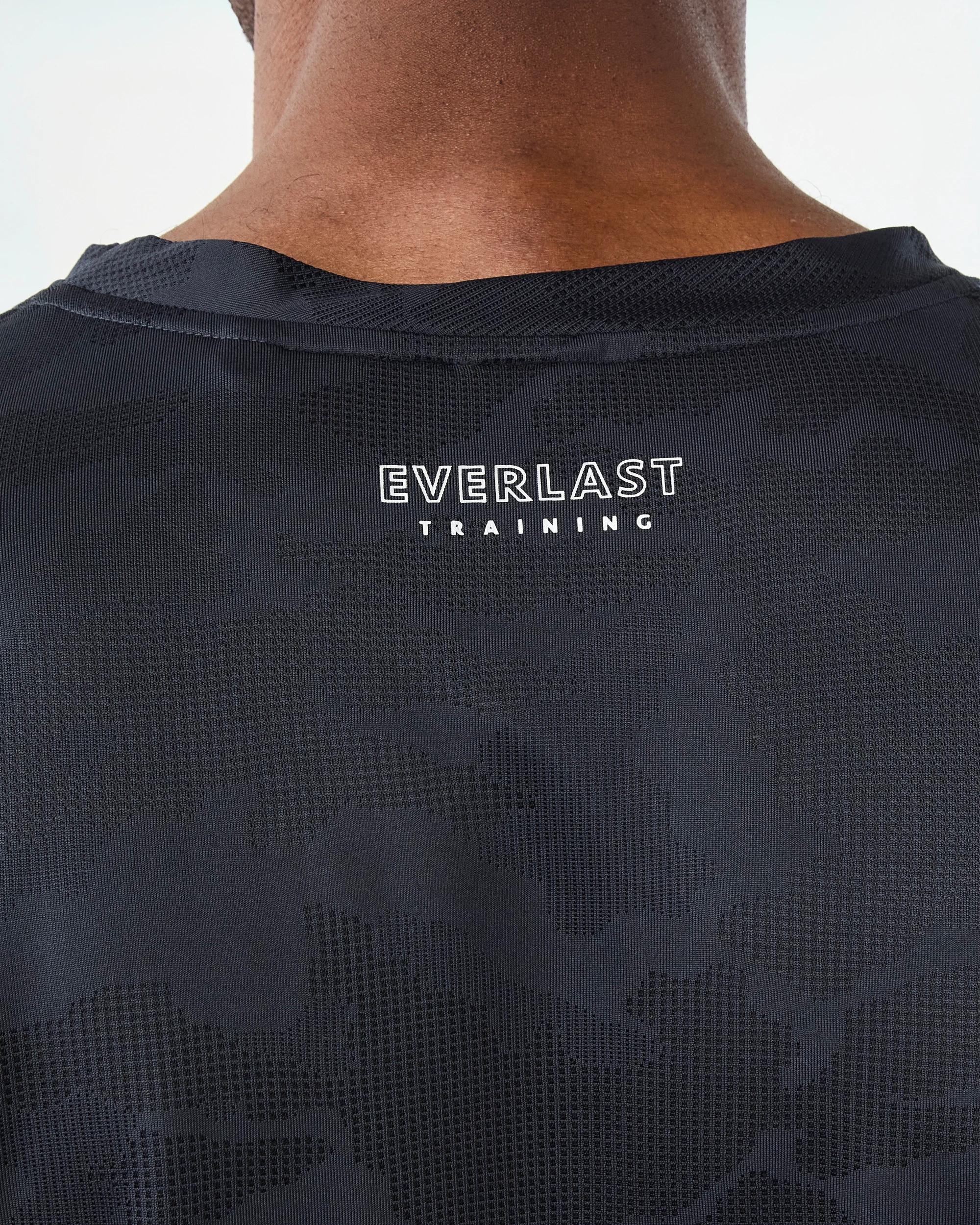 7 Everlast Mens Evertech Jaquard Training T-shirt Indigocamo, 7 of 8