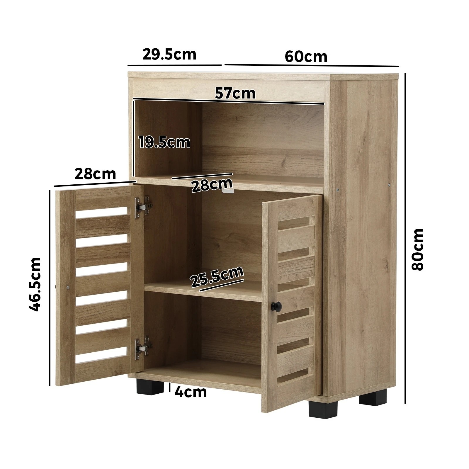 9 Oikiture Buffet Sideboard Shoe Storage Cabinet
 - Natural, 9 of 10