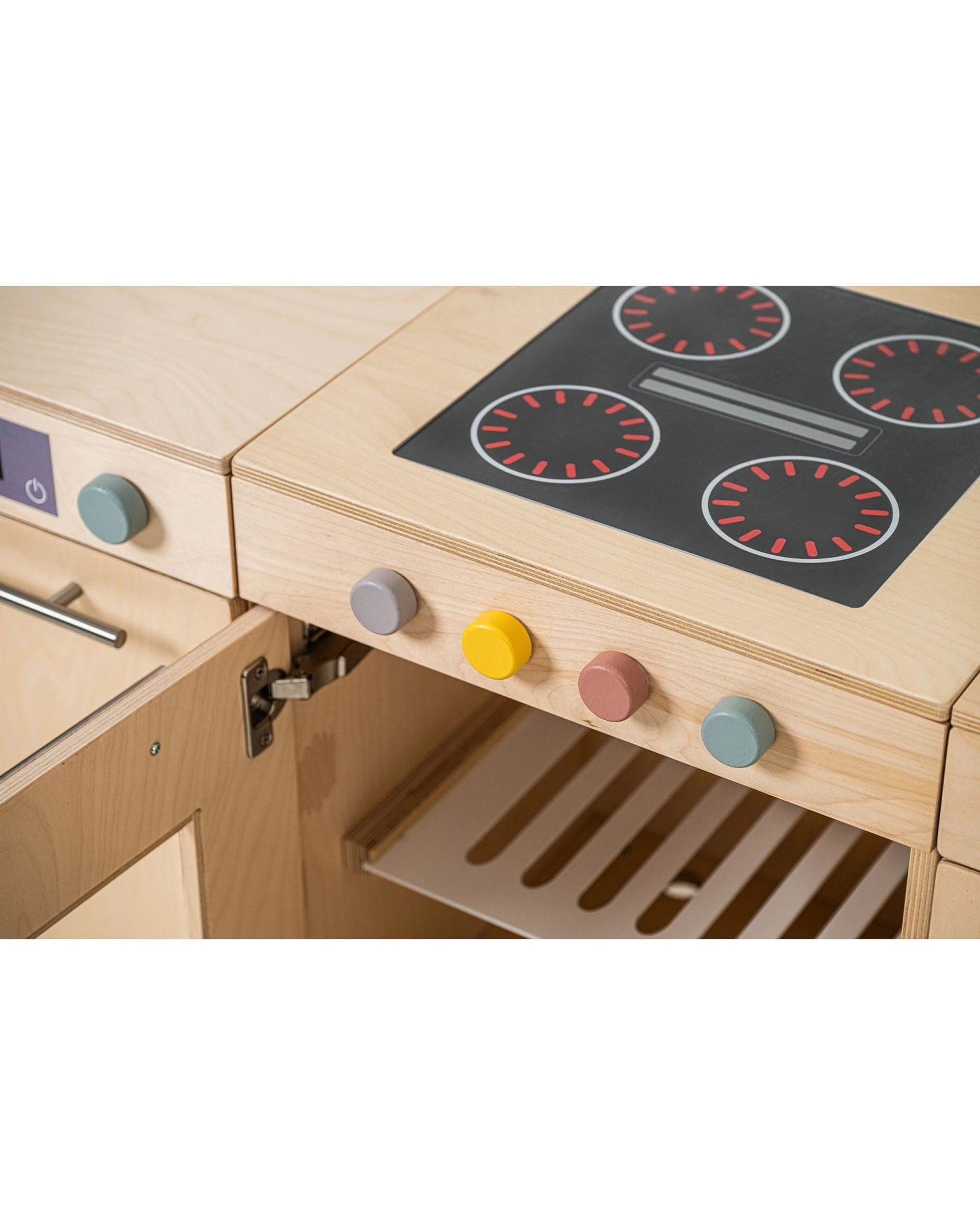5 Educo Stove Adjustable Height Pretend Cooking Play Toy With Knobs - Multi, 5 of 6