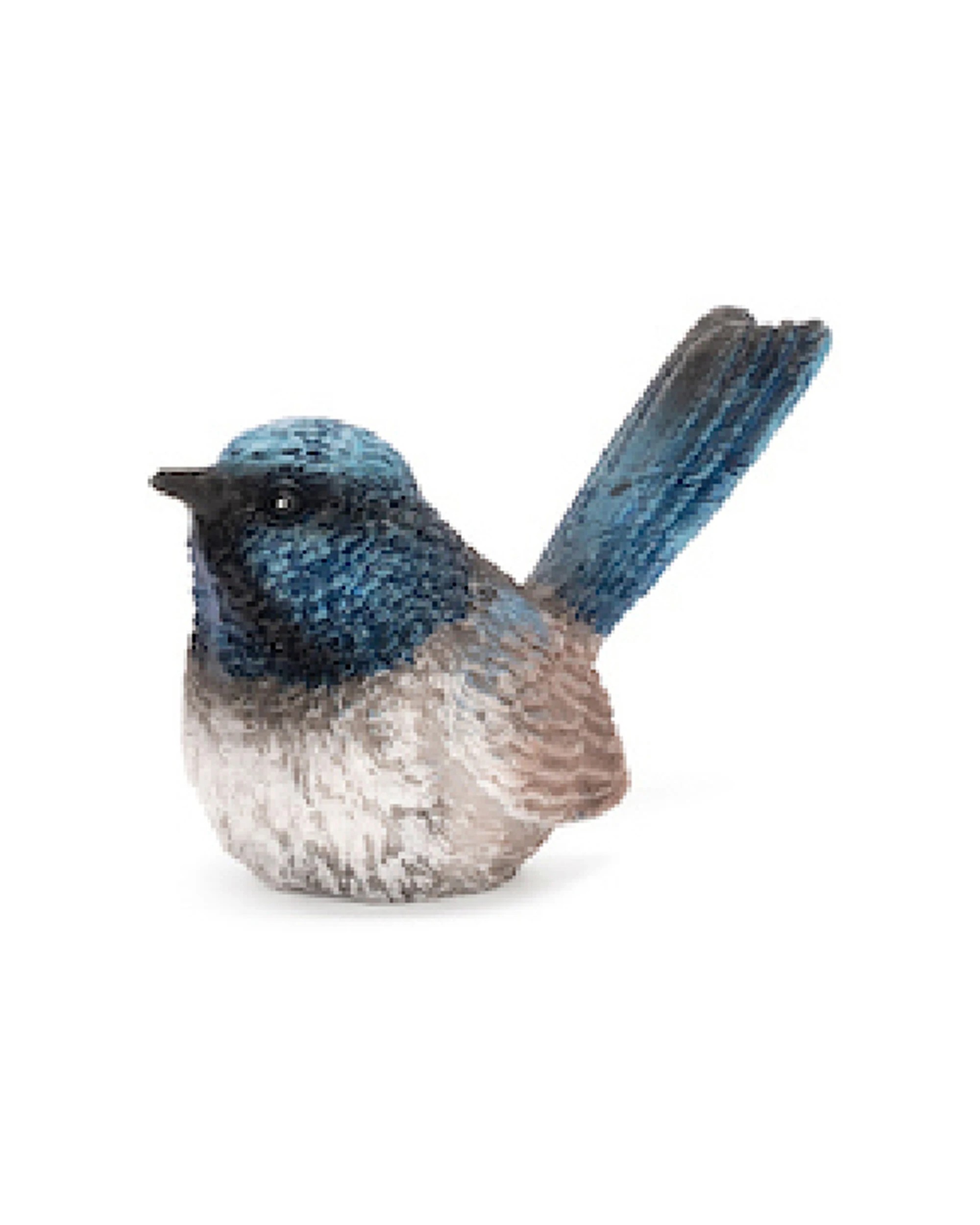 2 Alfresco 4x Garden 7cm Fairy Wren Outdoor Ornament Decor - Blue, 2 of 2