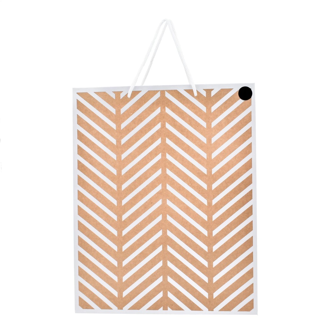 1 Hallmark Zigzag Kraft Gift Bag - Large, 1 of 3