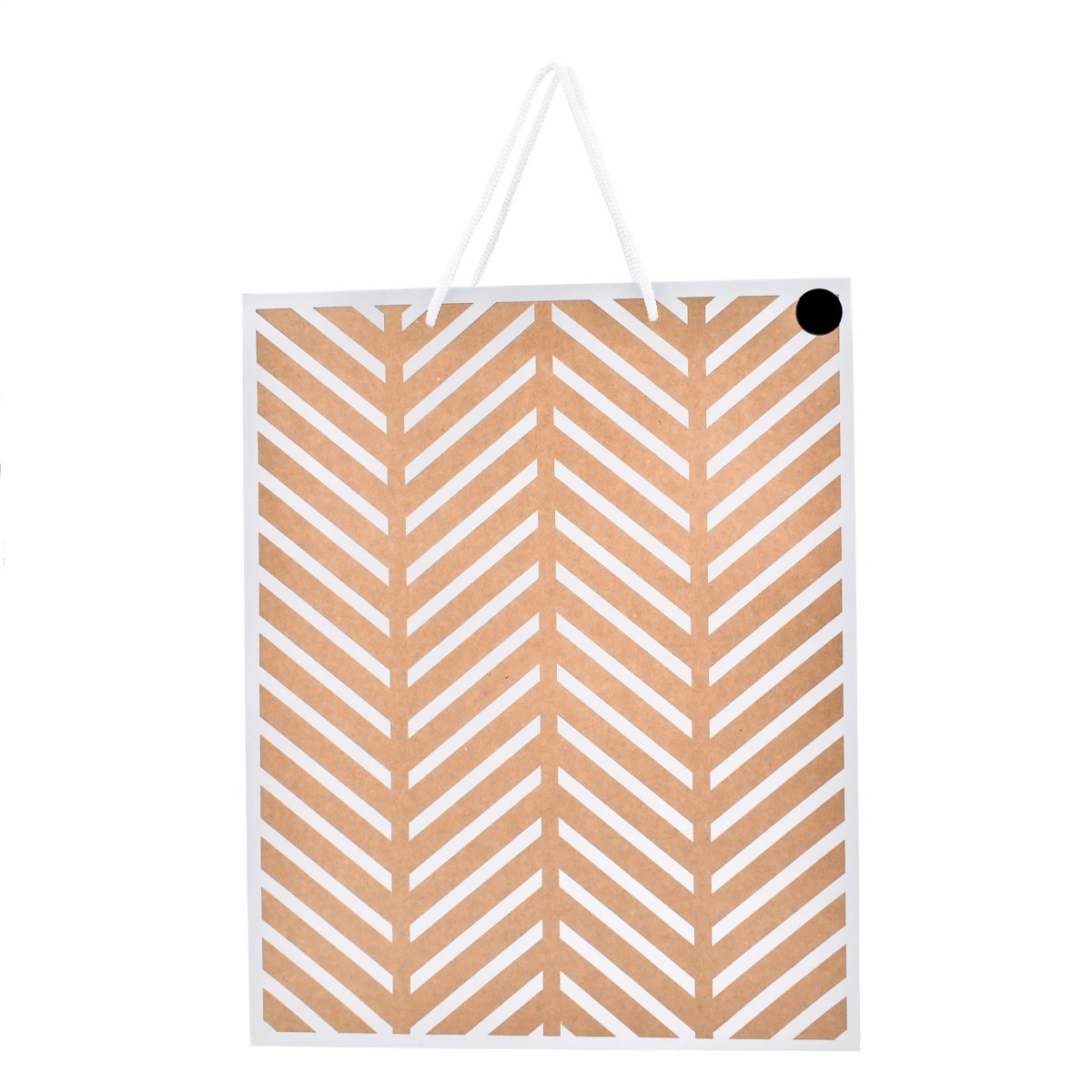 1 Hallmark Zigzag Kraft Gift Bag - Large, 1 of 3