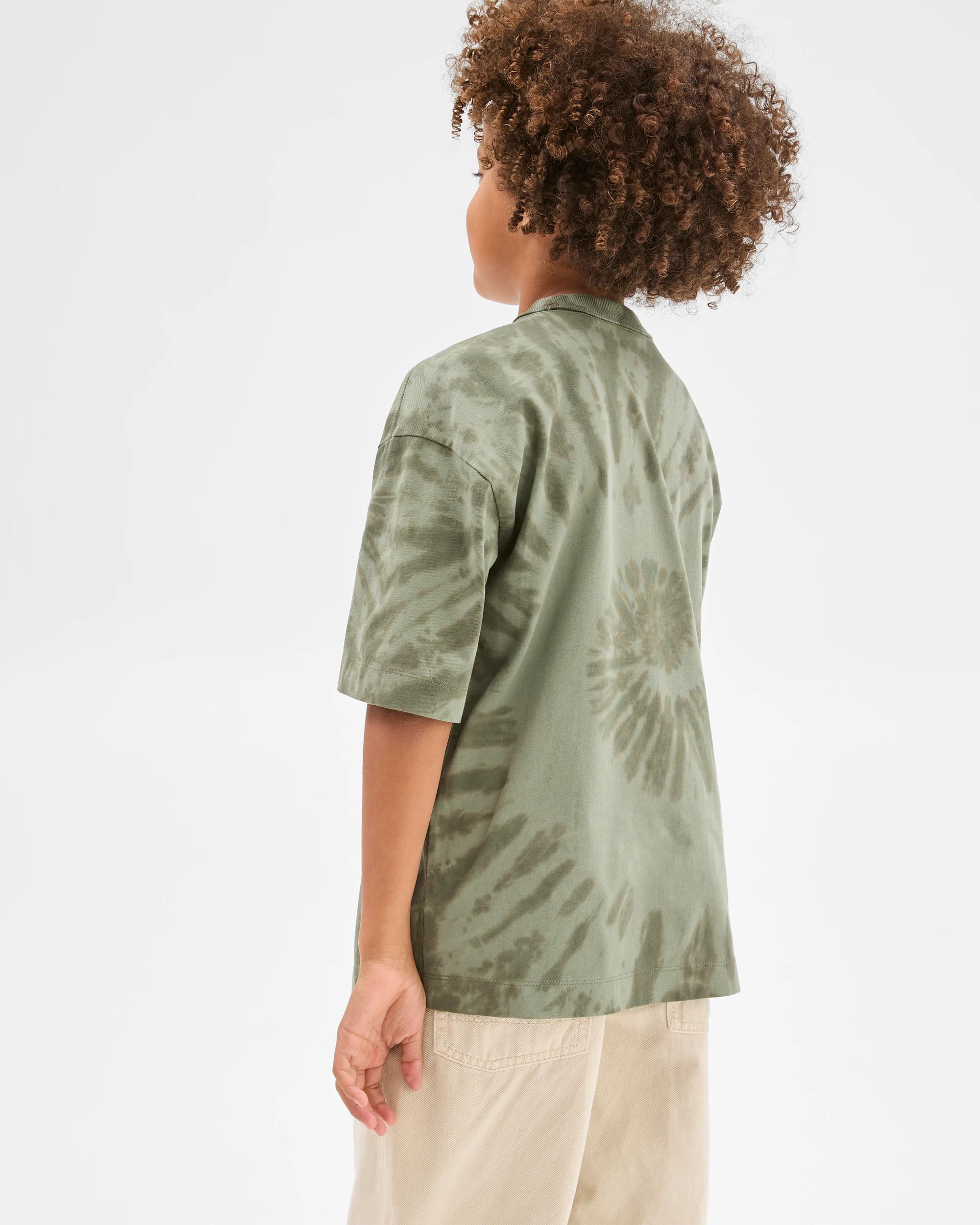 3 Target Kids Australian Cotton Oversized Tie Dye T-Shirt GREEN, 3 of 5