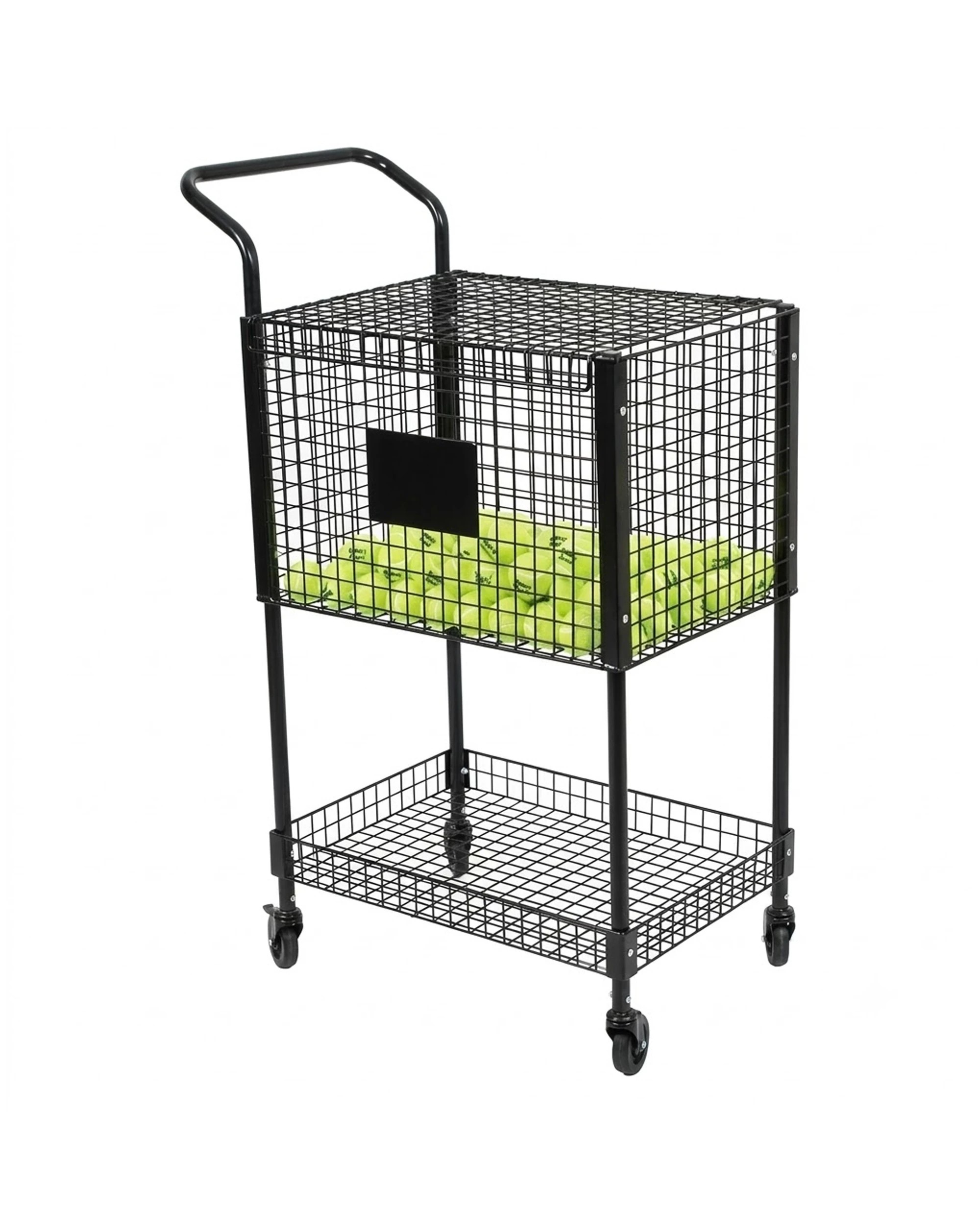 1 Victor Sports Tennis Coaching Trolley Holds 325 Balls Heavy Duty - Black, 1 of 2