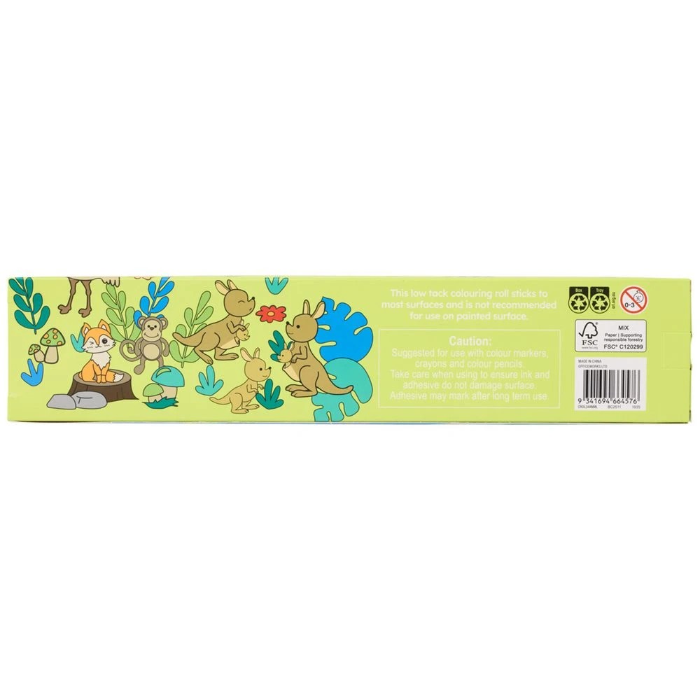 5 Colouring Paper Roll Set 30cm x 2.95m Animals, 5 of 5