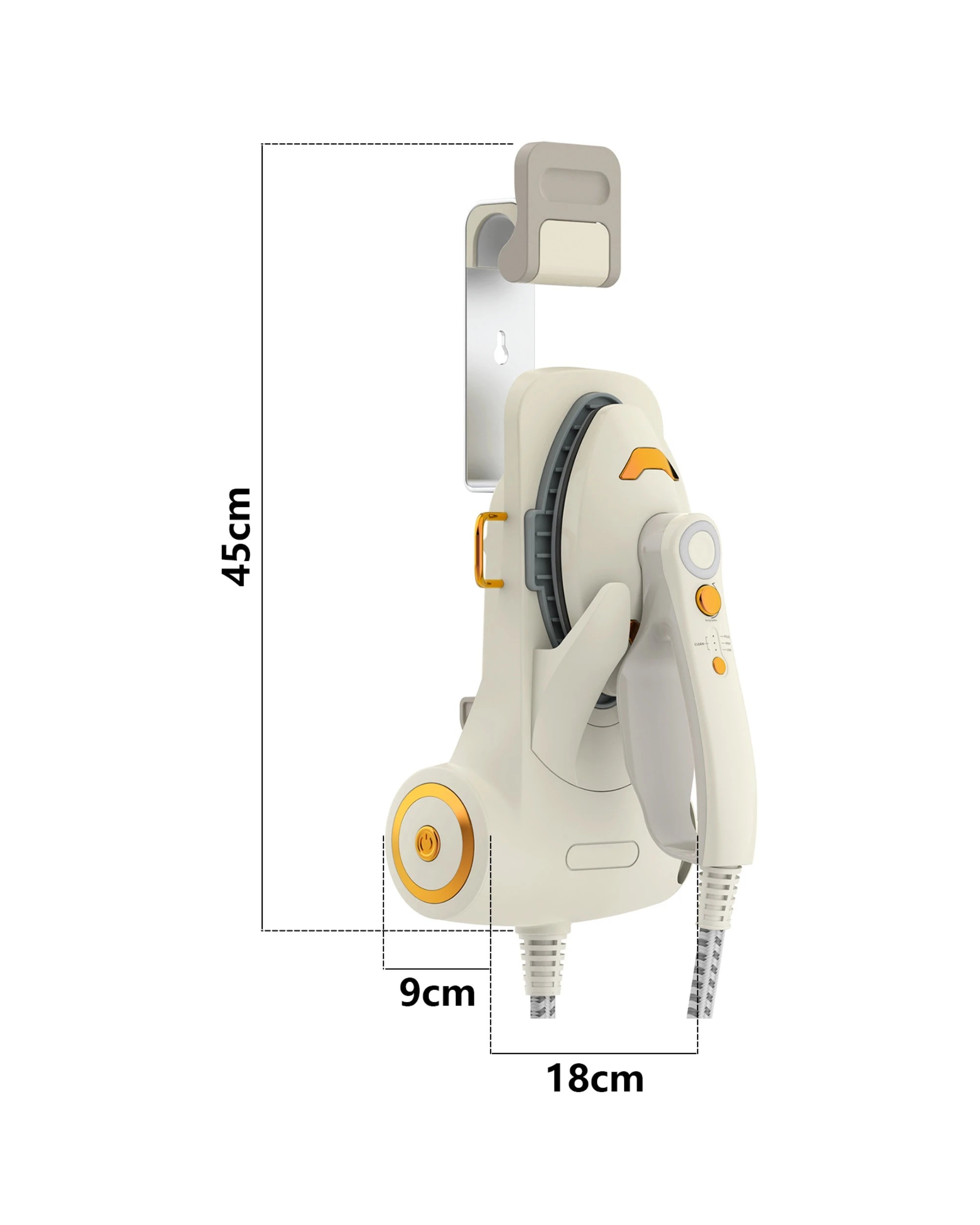 2 Advwin 1500W Portable Garment Steamer - White, 2 of 6