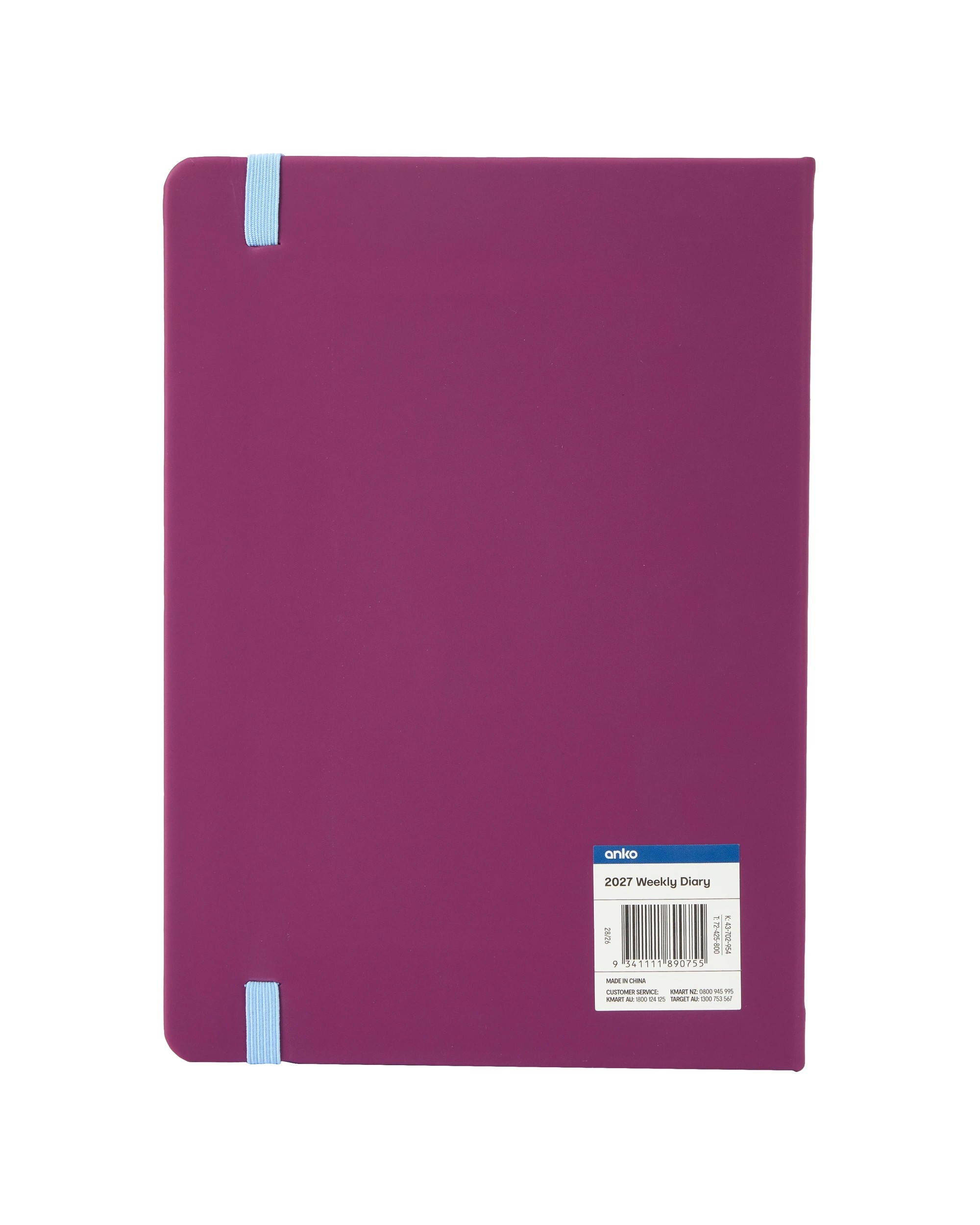 6 2027 A5 Diary Week to View - Plum, 6 of 6