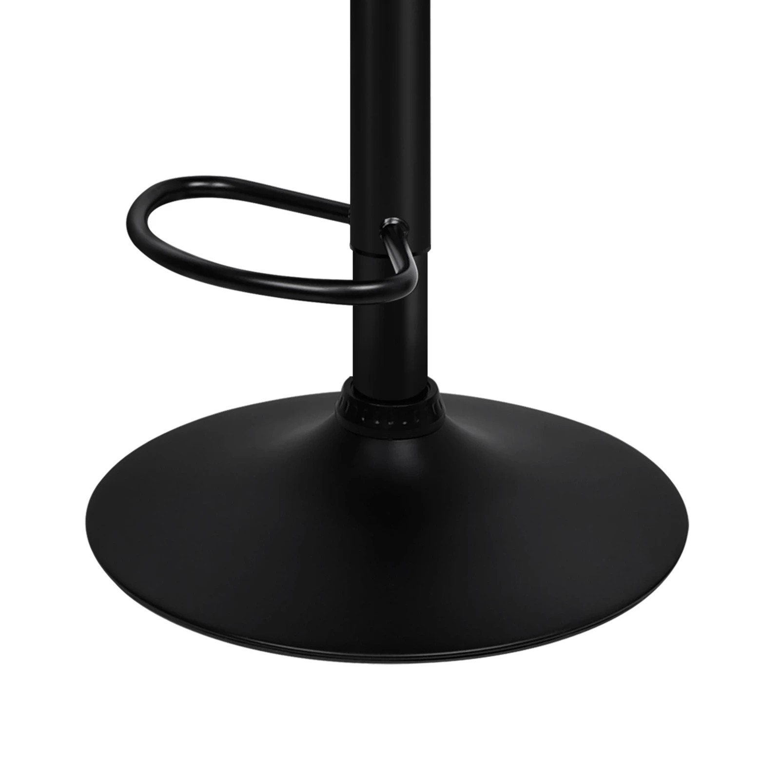 5 Alfordson 2x Bar Stools Ralph Kitchen Swivel Chair Fabric Gas Lift - Black, 5 of 7