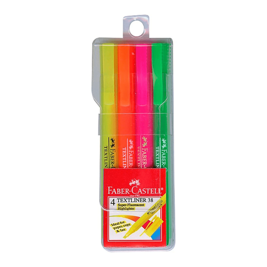 1 Faber-Castell Textliner 38 Pocket Highlighters 4 Pack, 1 of 2