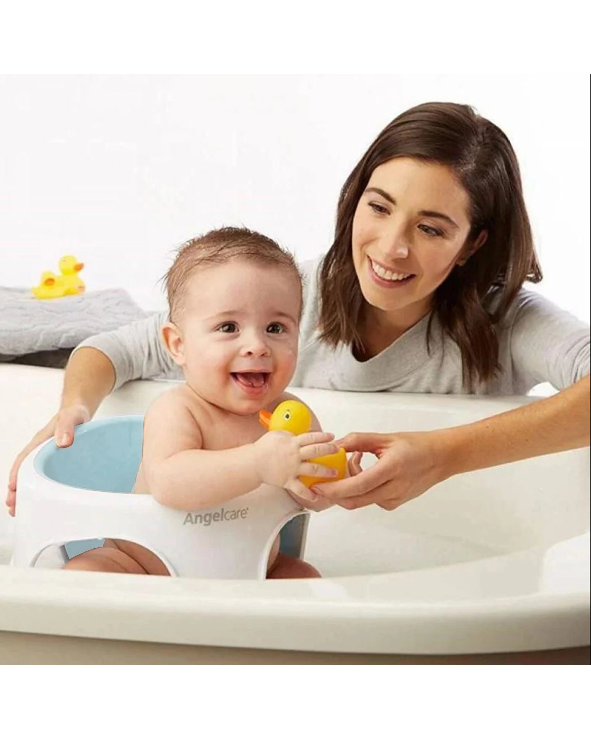 3 Angelcare Ac586 Baby Bath Soft Touch Ring Seat - Light Aqua, 3 of 3