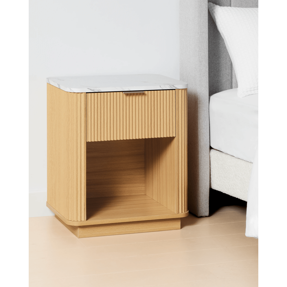 2 Claire Bedside Table - Oak, 2 of 9