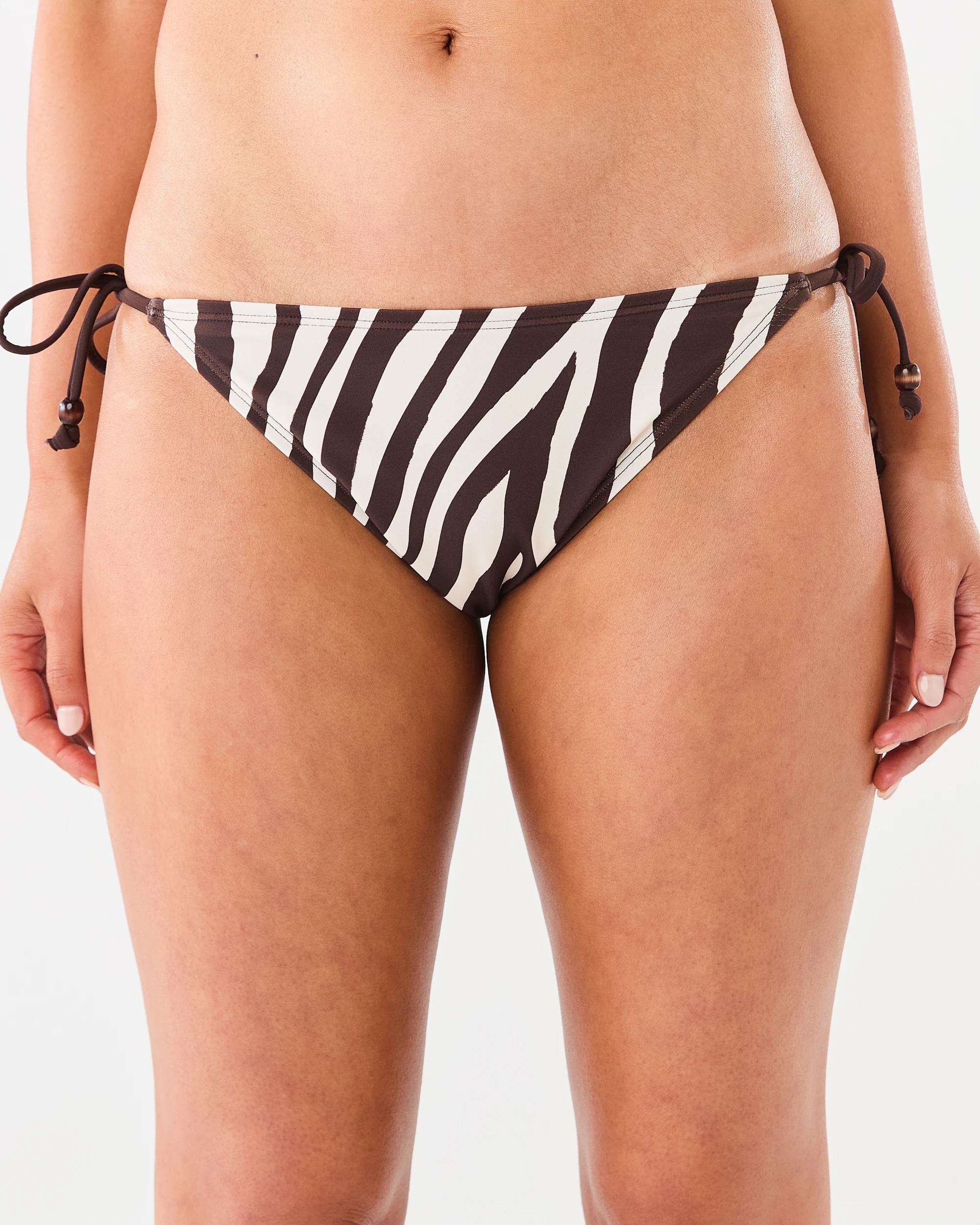 1 Print String Bikini Briefs Cbean Zbr, 1 of 5