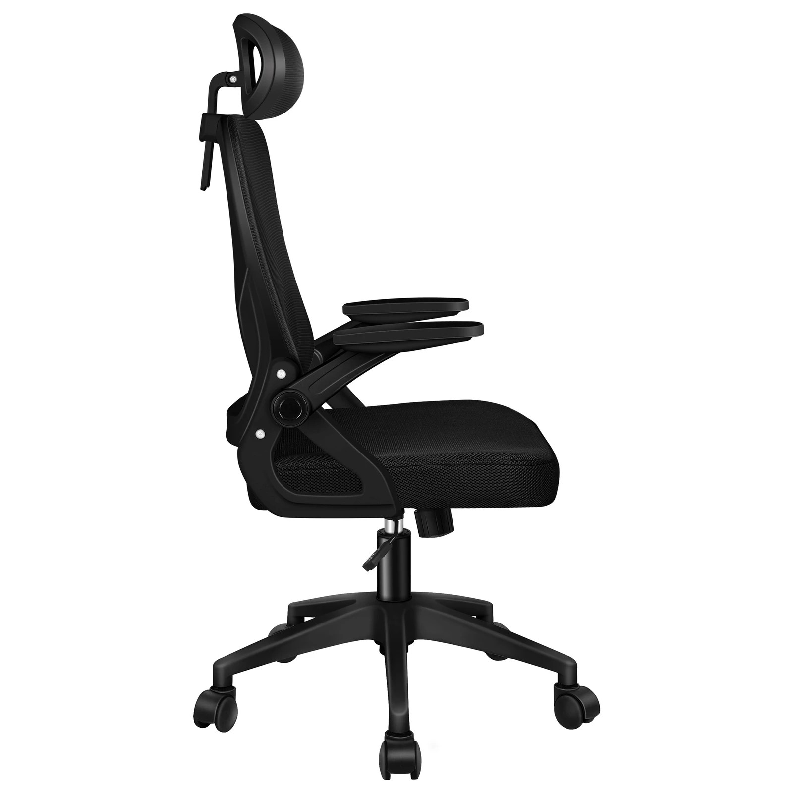 4 Alfordson Mesh Office Chair Executive Fabric Seat Tilt Gaming Racing Computer - Black, 4 of 10