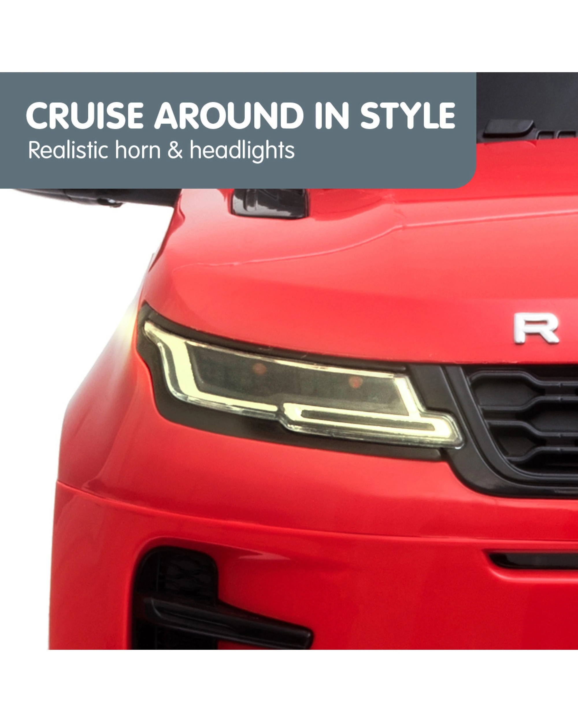 8 Kahuna Land Rover Licensed Kids Electric Ride On Car Remote Control - Red, 8 of 10