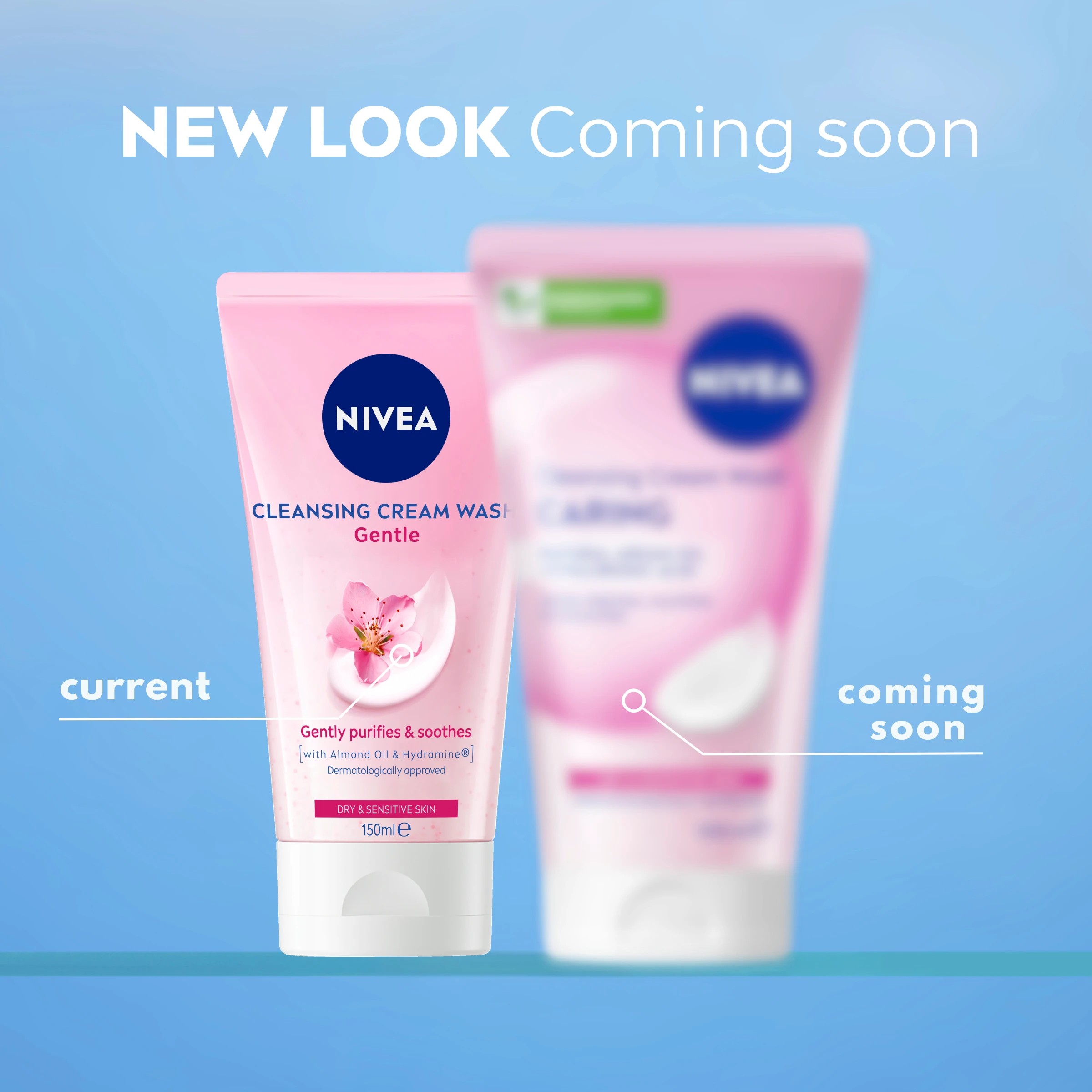 3 Nivea Gentle Cleansing Cream Wash 150ml - Almond Oil and Hydramine, 3 of 8