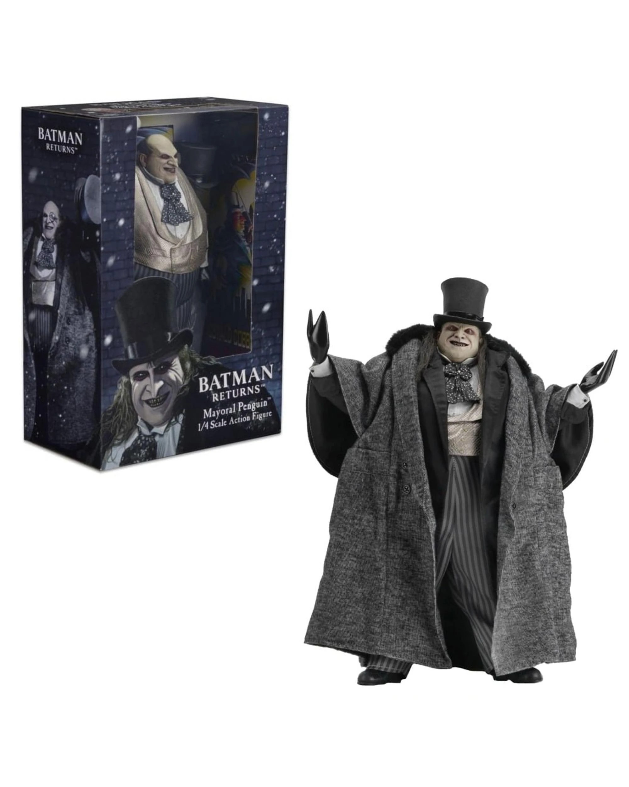 1 NECA DC Batman Returns Mayoral Penguin 1/4 Scale Action Figure, 1 of 7