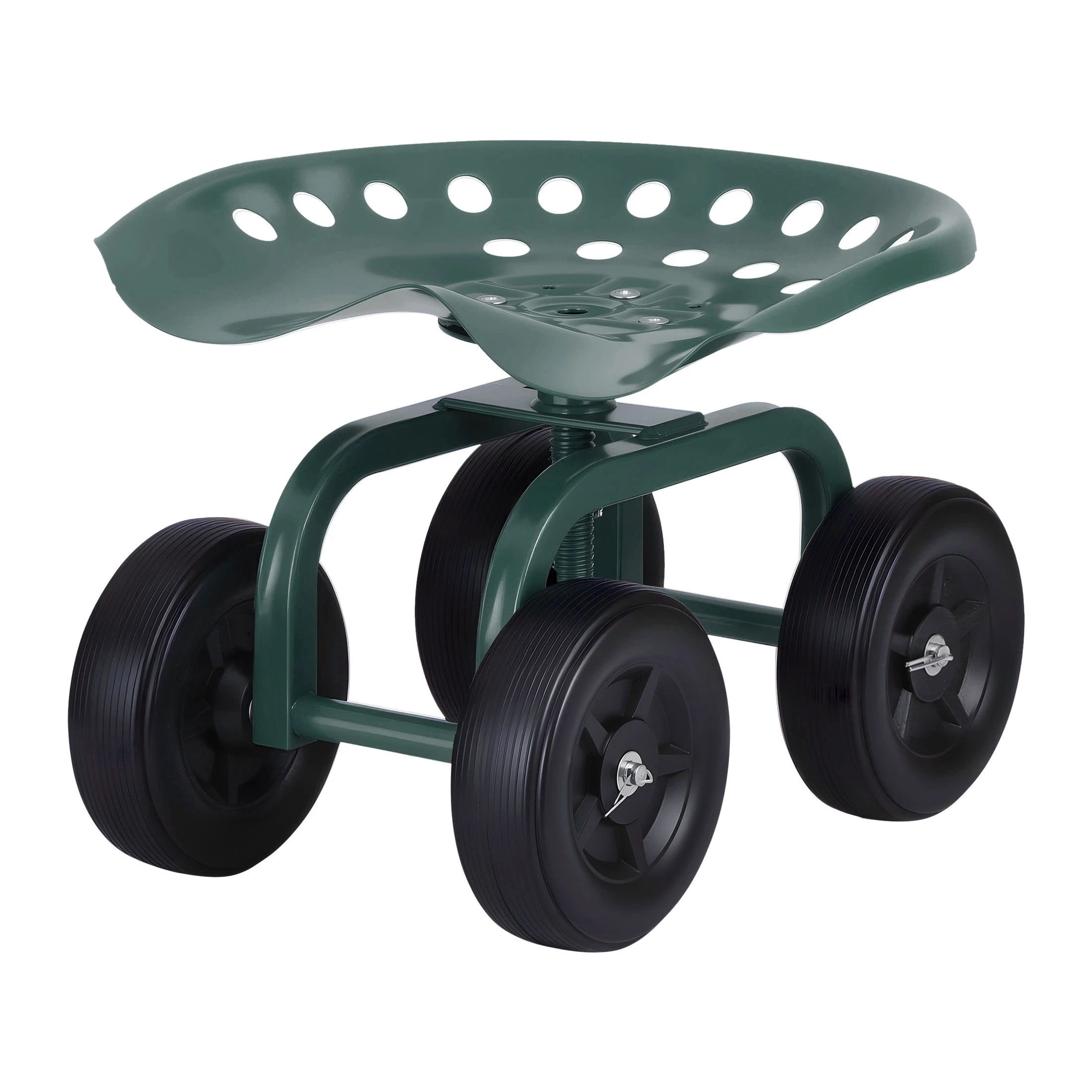 3 Gardeon Garden Seat 360 Swivel Rolling Adju Height Work Scooter Cart Wheels Heavy Duty 150kg - Multi, 3 of 9