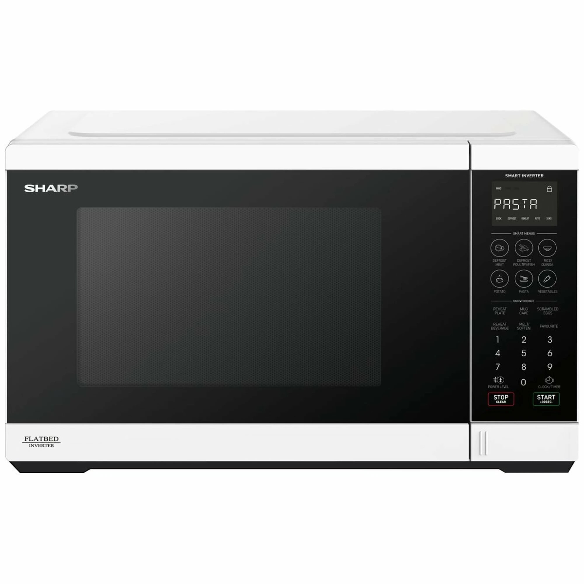 3 Sharp Flatbed 1200W Microwave White, 3 of 4