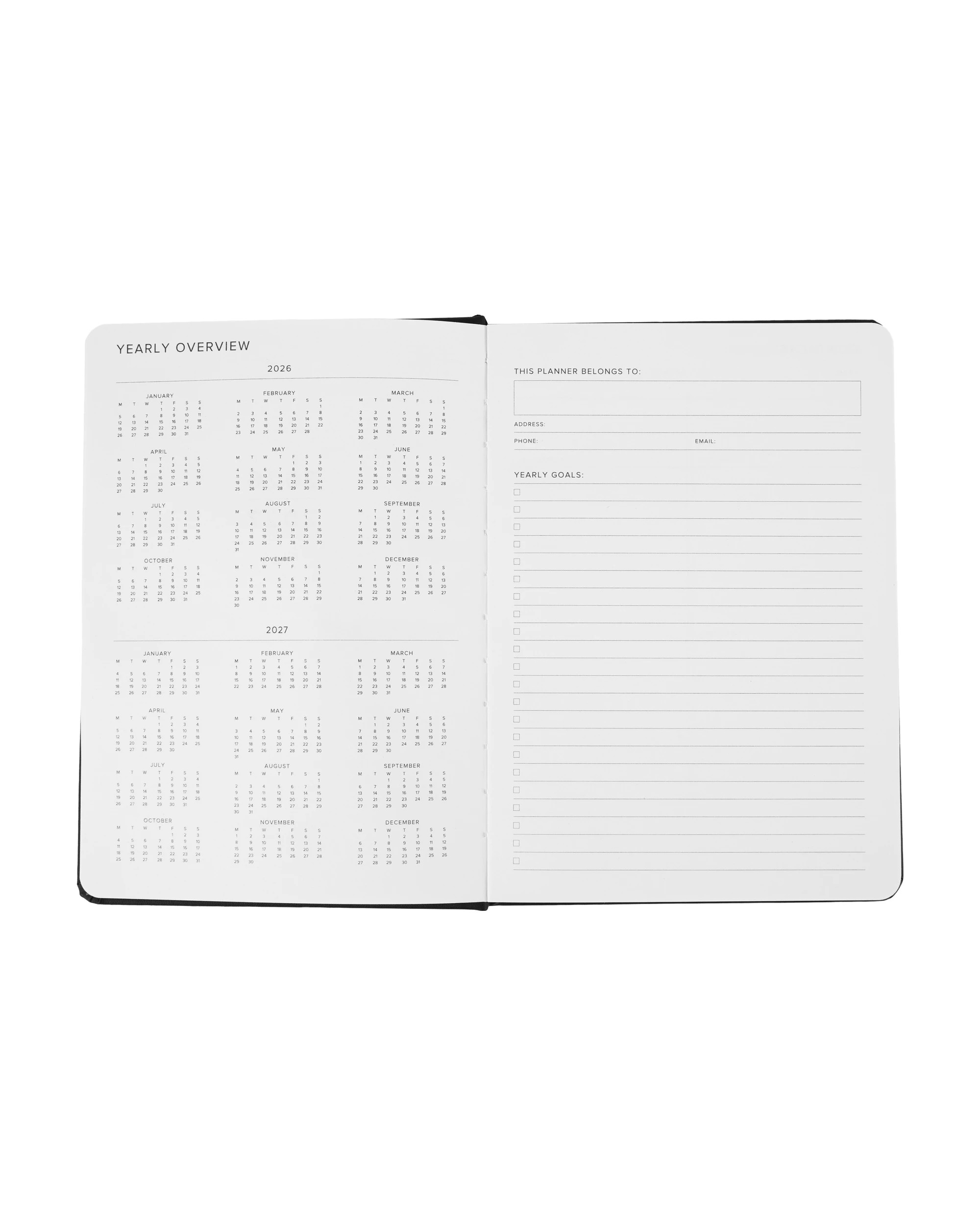 4 26/27 A5 Diary - Black, 4 of 8