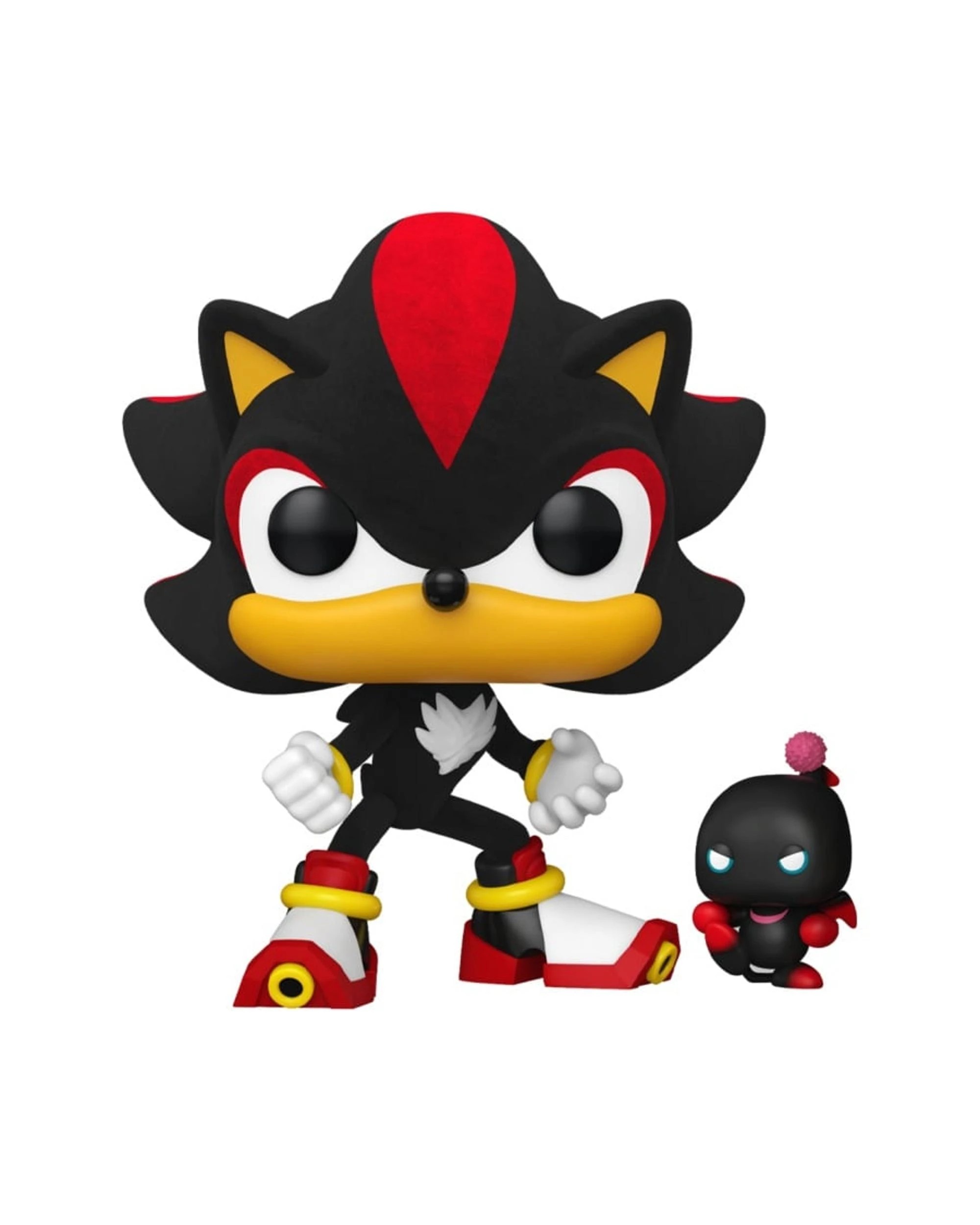 2 Sonic the Hedgehog Shadow with Dark Chao Flocked Funko POP! Vinyl, 2 of 3