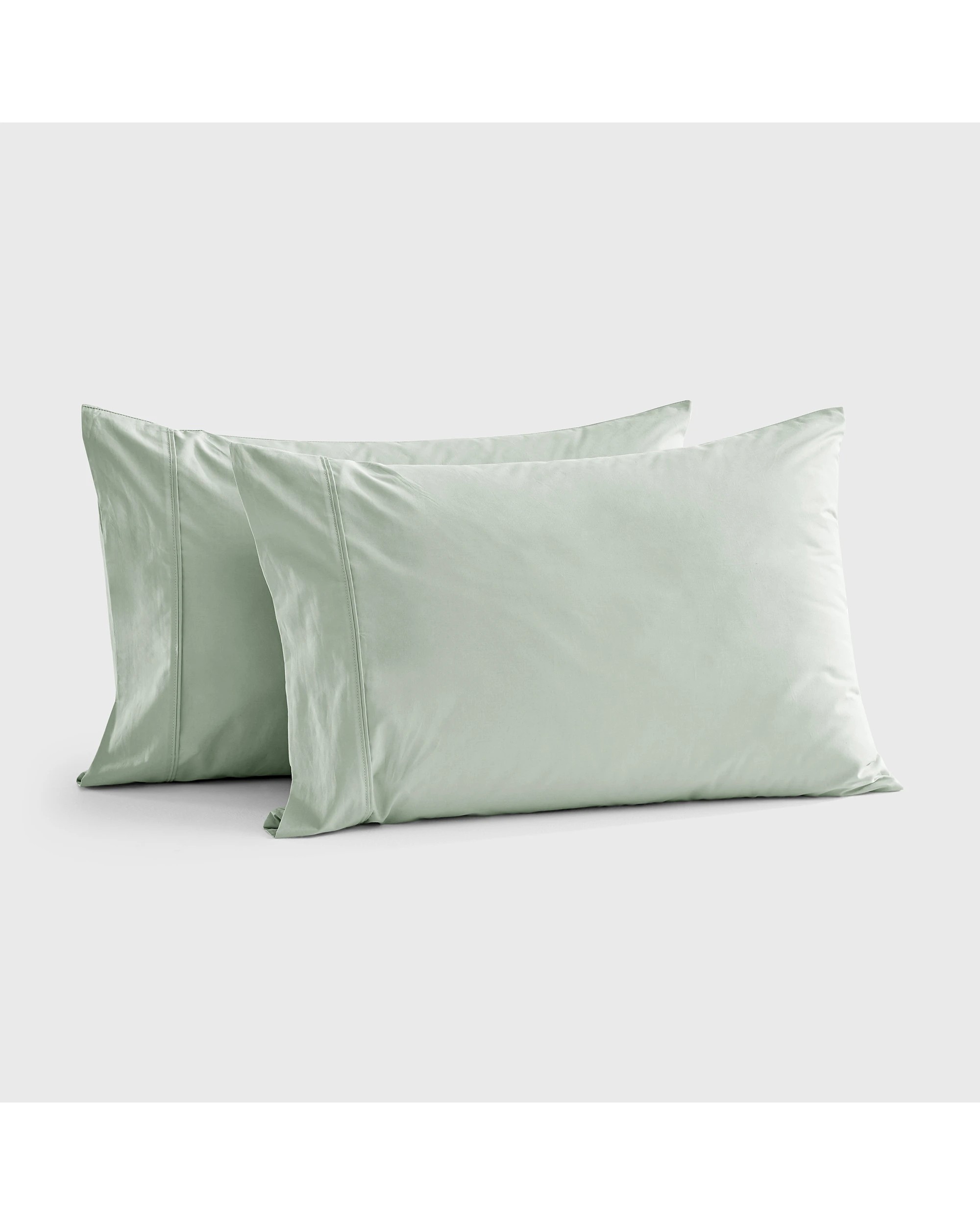 1 Dreamaker 300TC Cotton Percale Pillowcase Twin Pack - Sage, 1 of 6