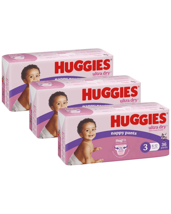 Huggies Nappy Pants Crawler Girl 36 Pack