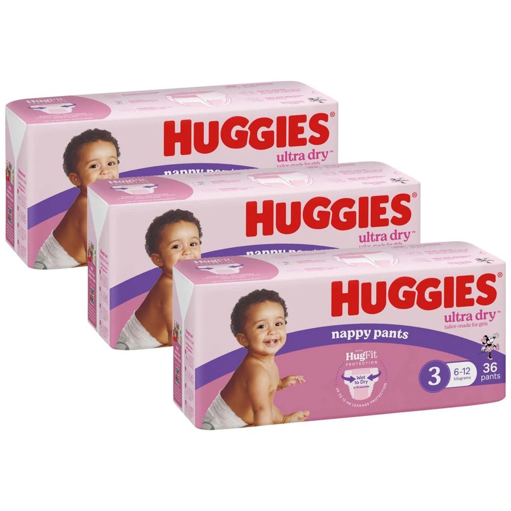 1 Huggies Nappy Pants Crawler Girl 36 Pack, 1 of 1