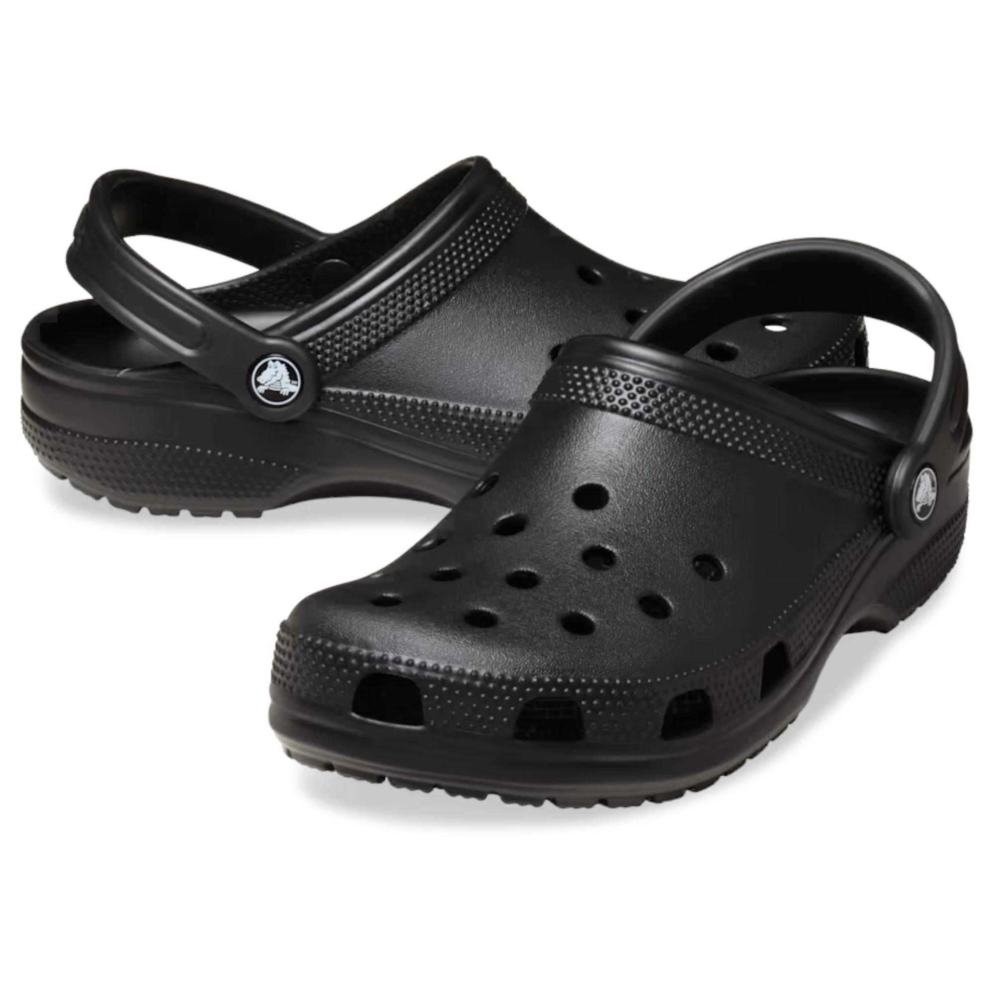 3 Crocs Unisex Classic Clog Sandals BLACK, 3 of 6
