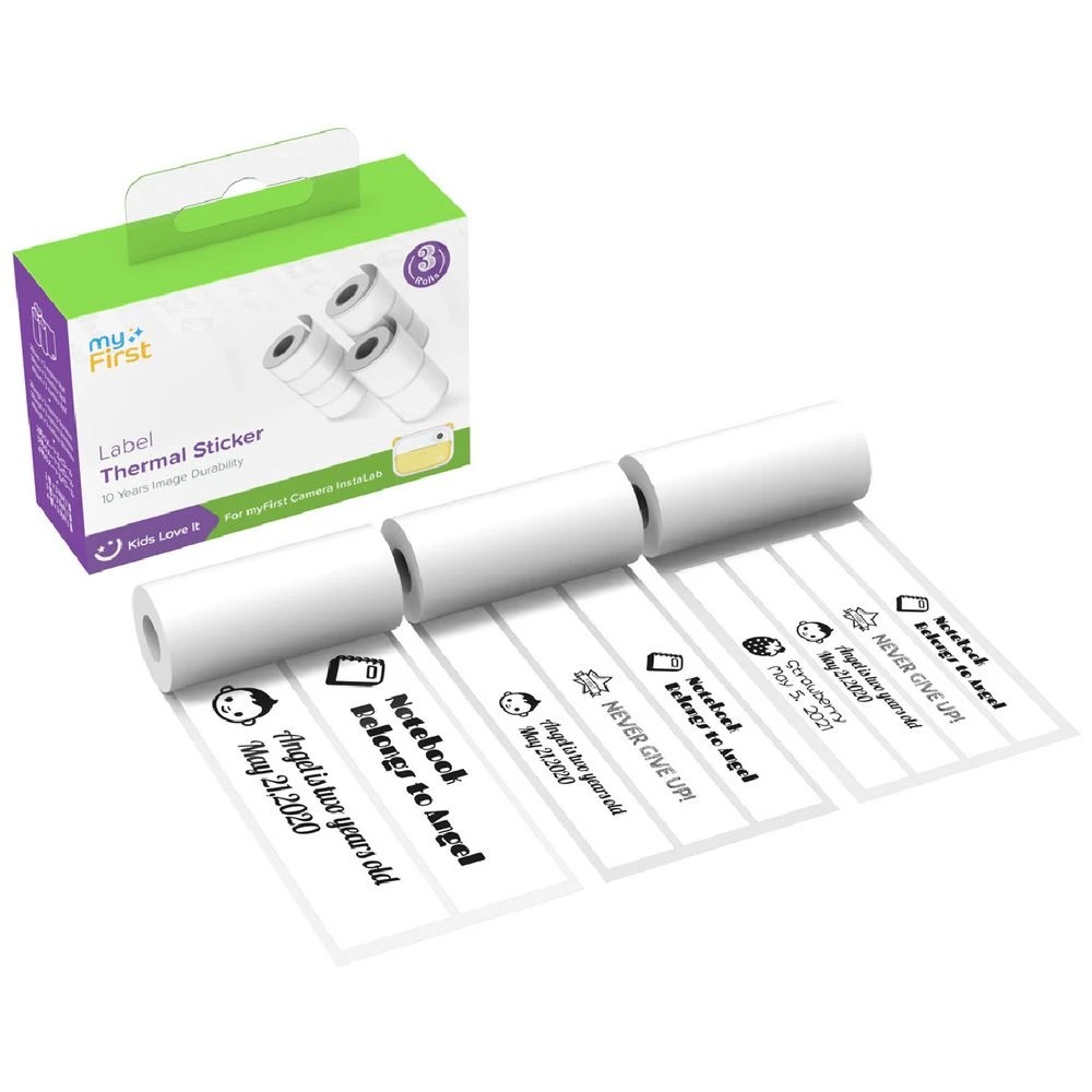 1 myFirst Thermal Sticker White with Stripes, 1 of 2