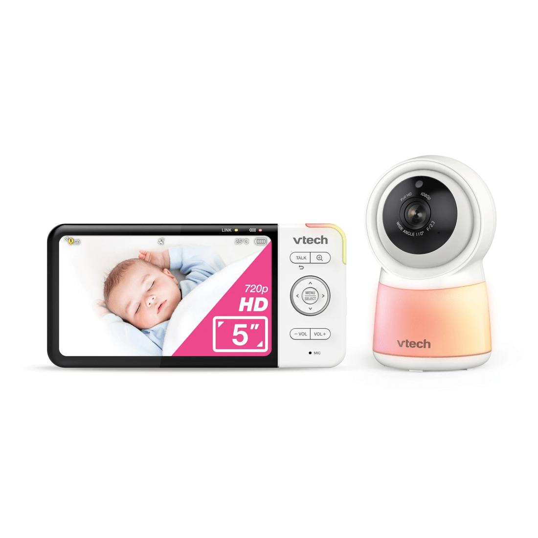 1 VTech RM5754HDV2 5” Smart HD Video Baby Monitor with Remote Access
 - white, 1 of 3
