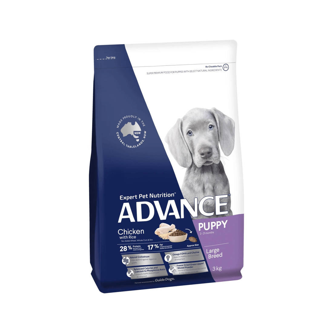 1 Advance Puppy Growth Large Breed Dry Dog Food Chicken w/ Rice 3kg, 1 of 3