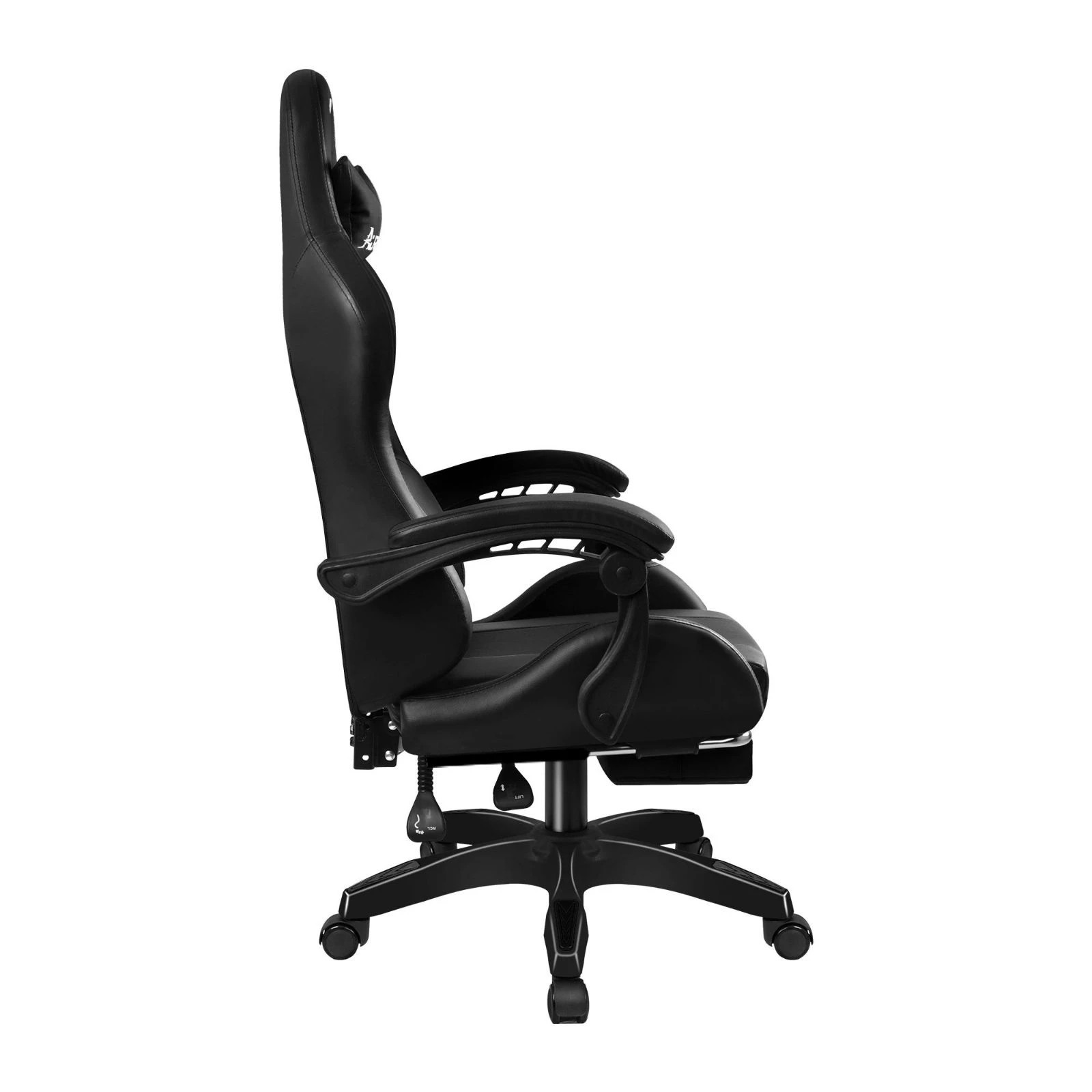 5 Alfordson Gaming Office Chair Extra Large Pillow Racing Executive Footrest Seat - Black, 5 of 10