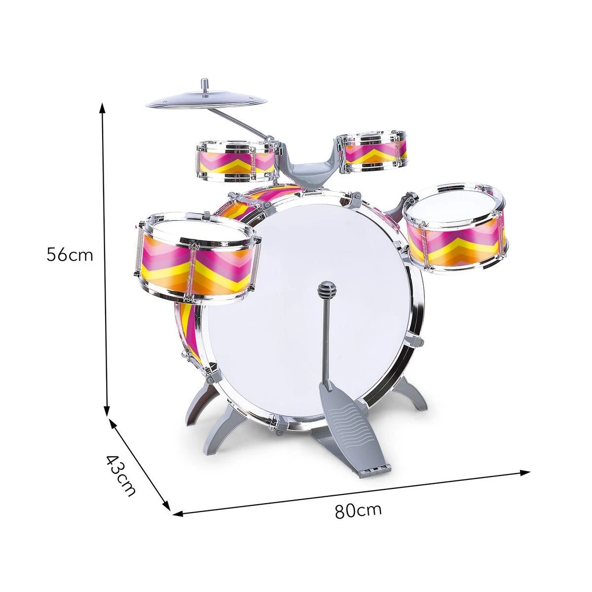 3 AUSWAY Jazz Drum Play Set Kids Childrens Musical Educational, 3 of 4