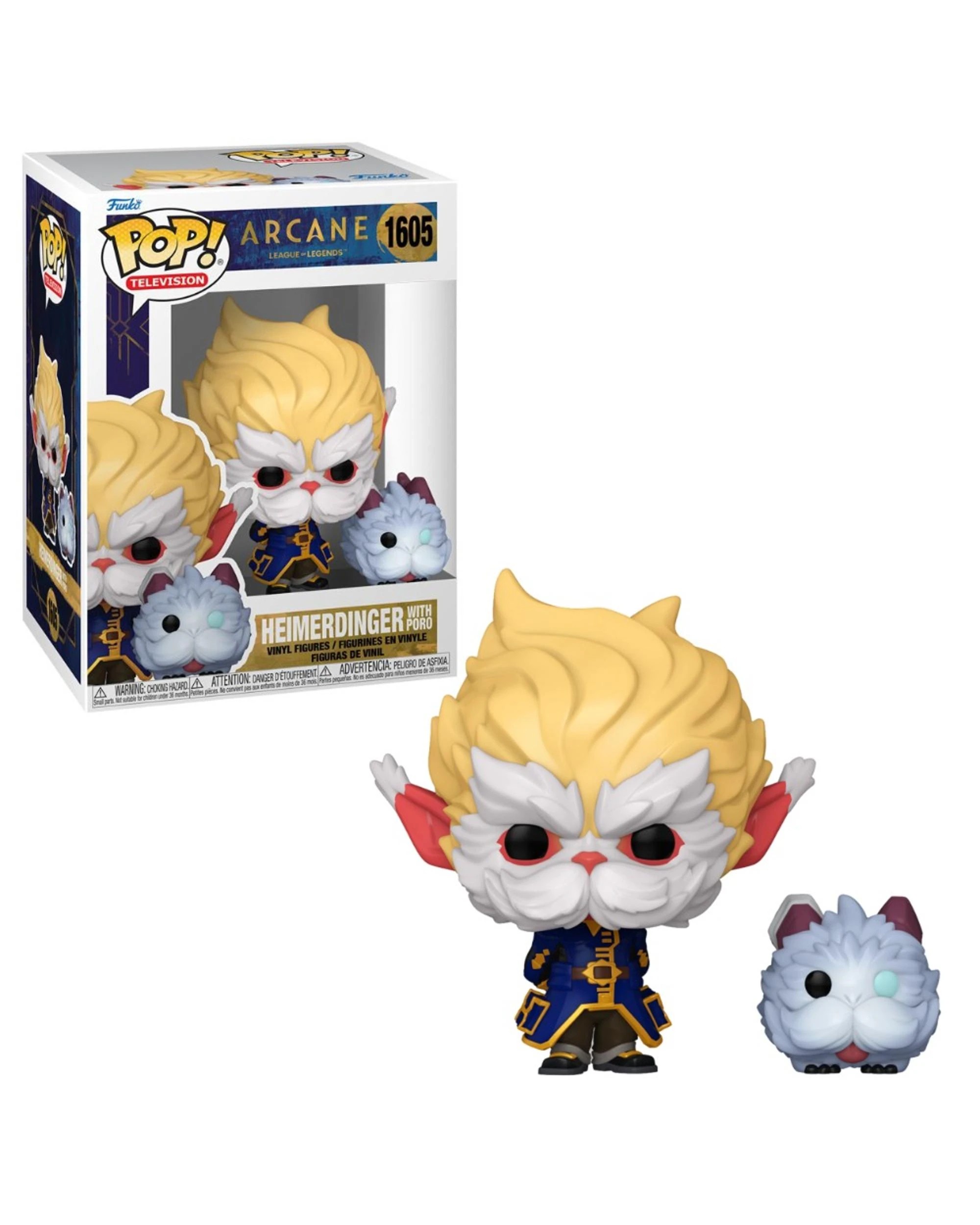 1 Arcane League of Legends Heimerdinger with Poro Funko POP! Vinyl, 1 of 4