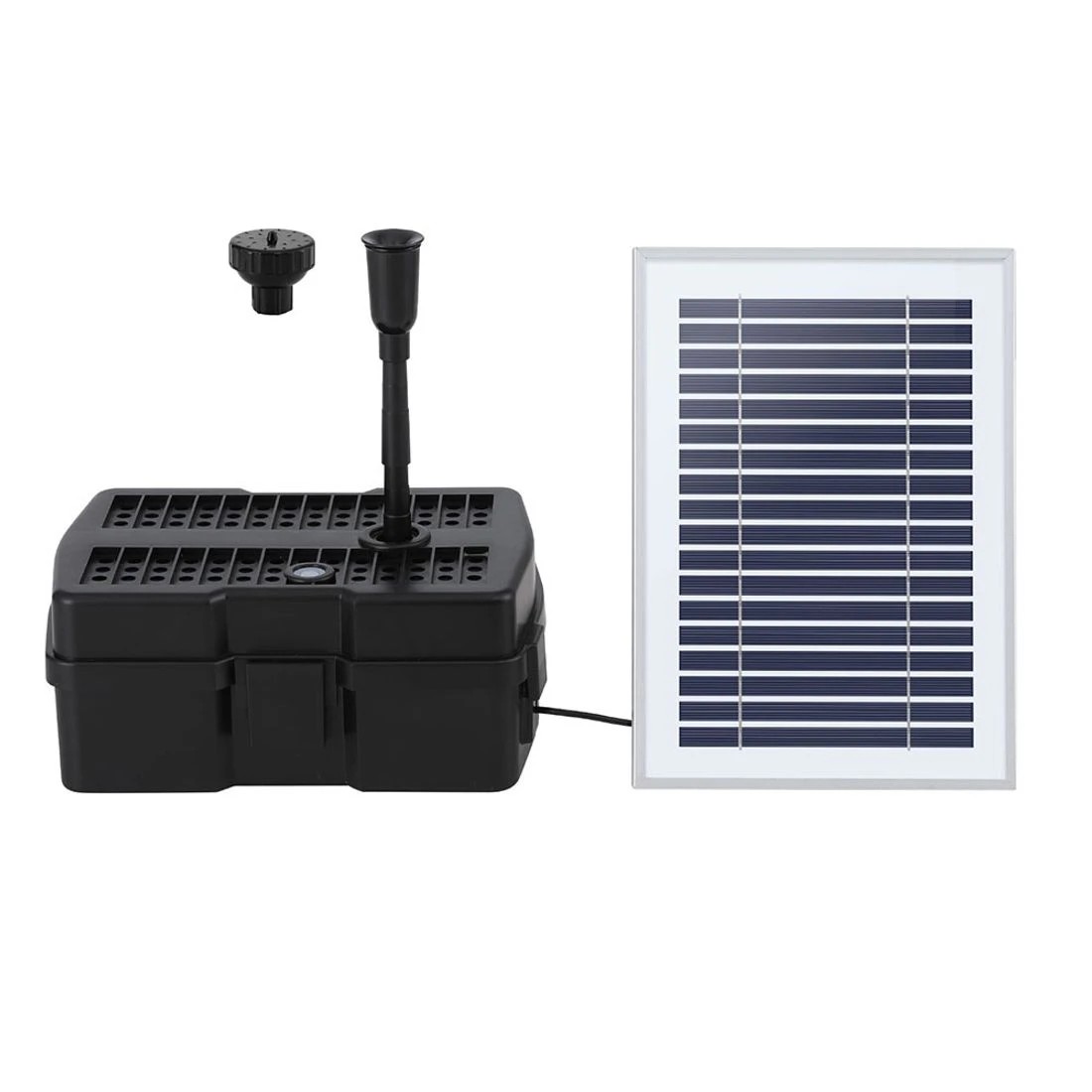 3 Gardeon Solar Submersible Water Pond Fountain Pump with Filter Box 4.6FT 470L/H - Black, 3 of 5